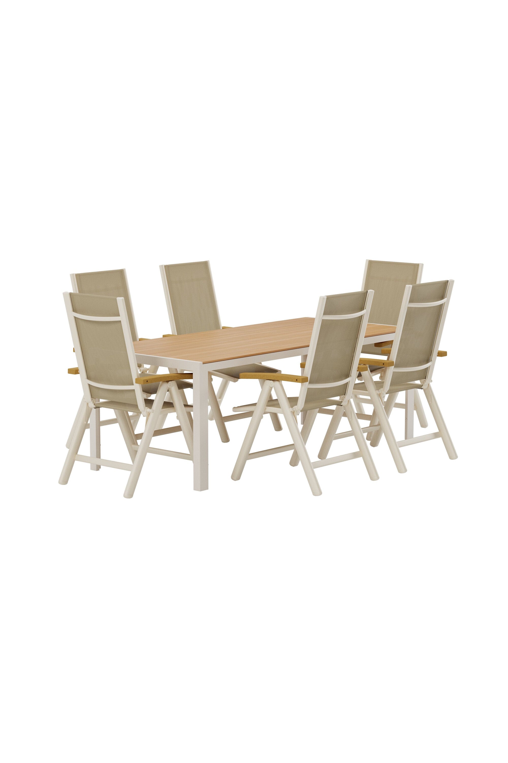 Esstisch mit Panama Stühlen in  präsentiert im Onlineshop von KAQTU Design AG. Gartentischset ist von Venture Home
