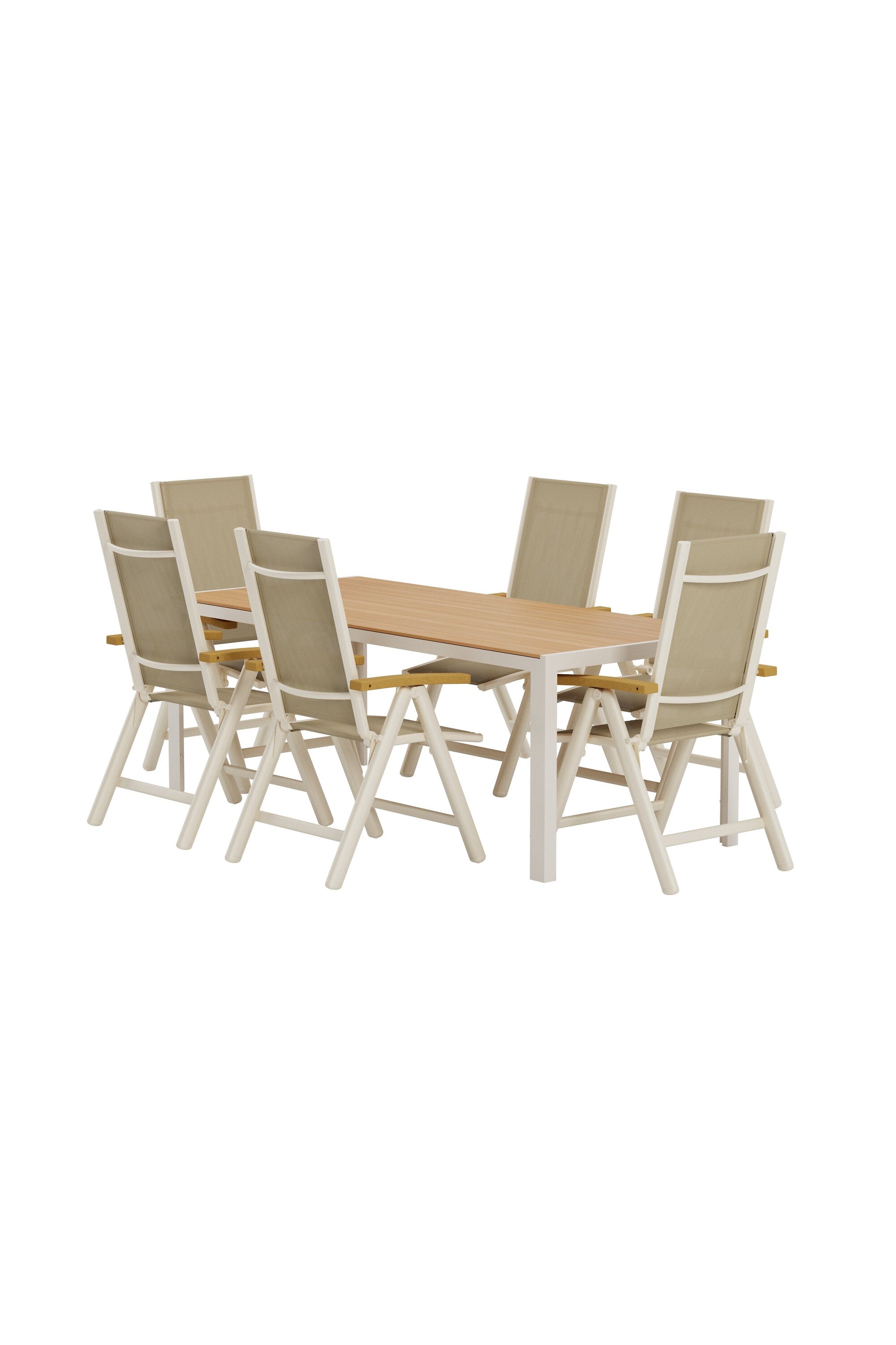 Esstisch mit Panama Stühlen in  präsentiert im Onlineshop von KAQTU Design AG. Gartentischset ist von Venture Home