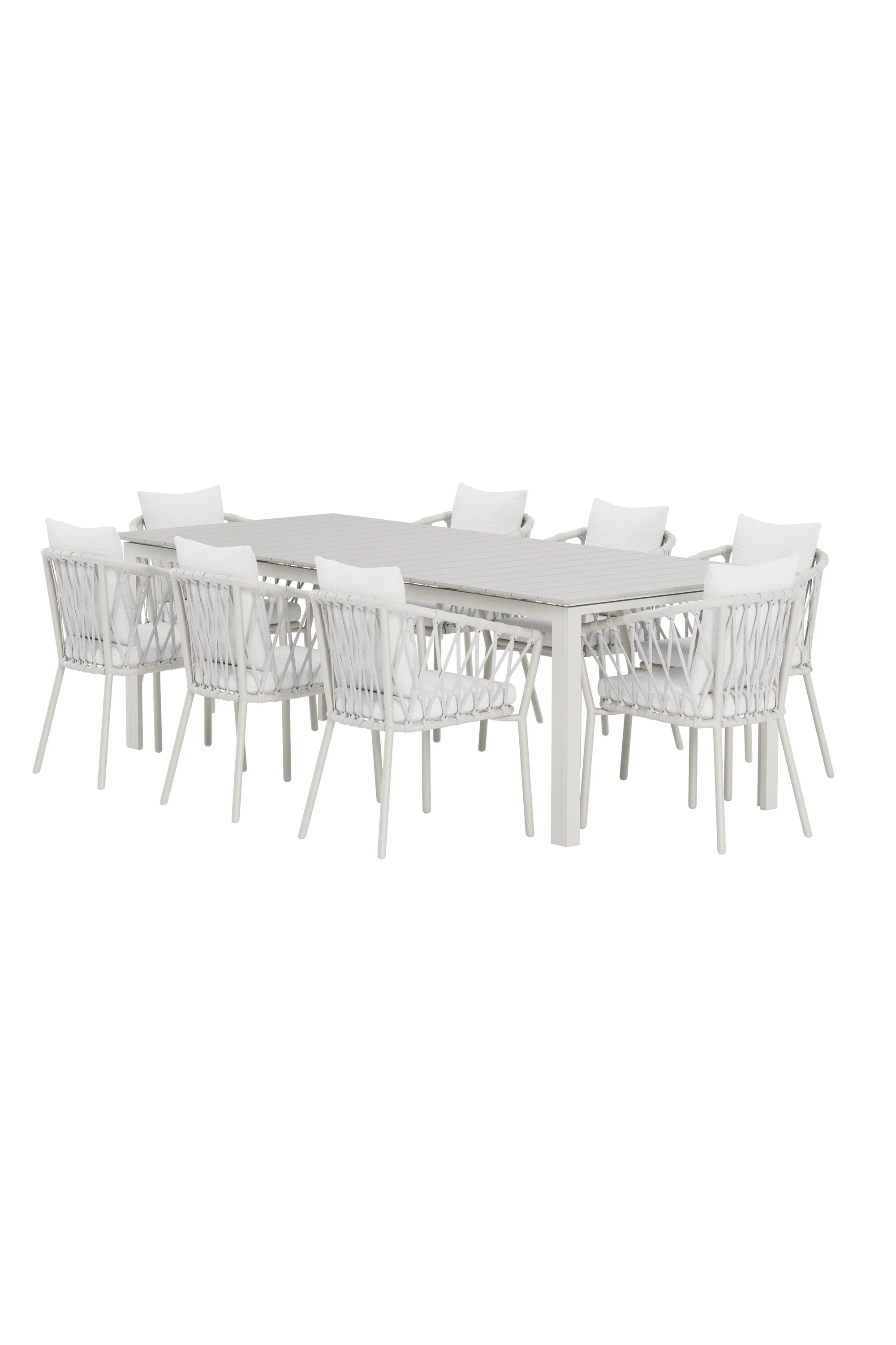 Levels Esszimmertisch mit Linos Stühlen in  präsentiert im Onlineshop von KAQTU Design AG. Gartentischset ist von Venture Home