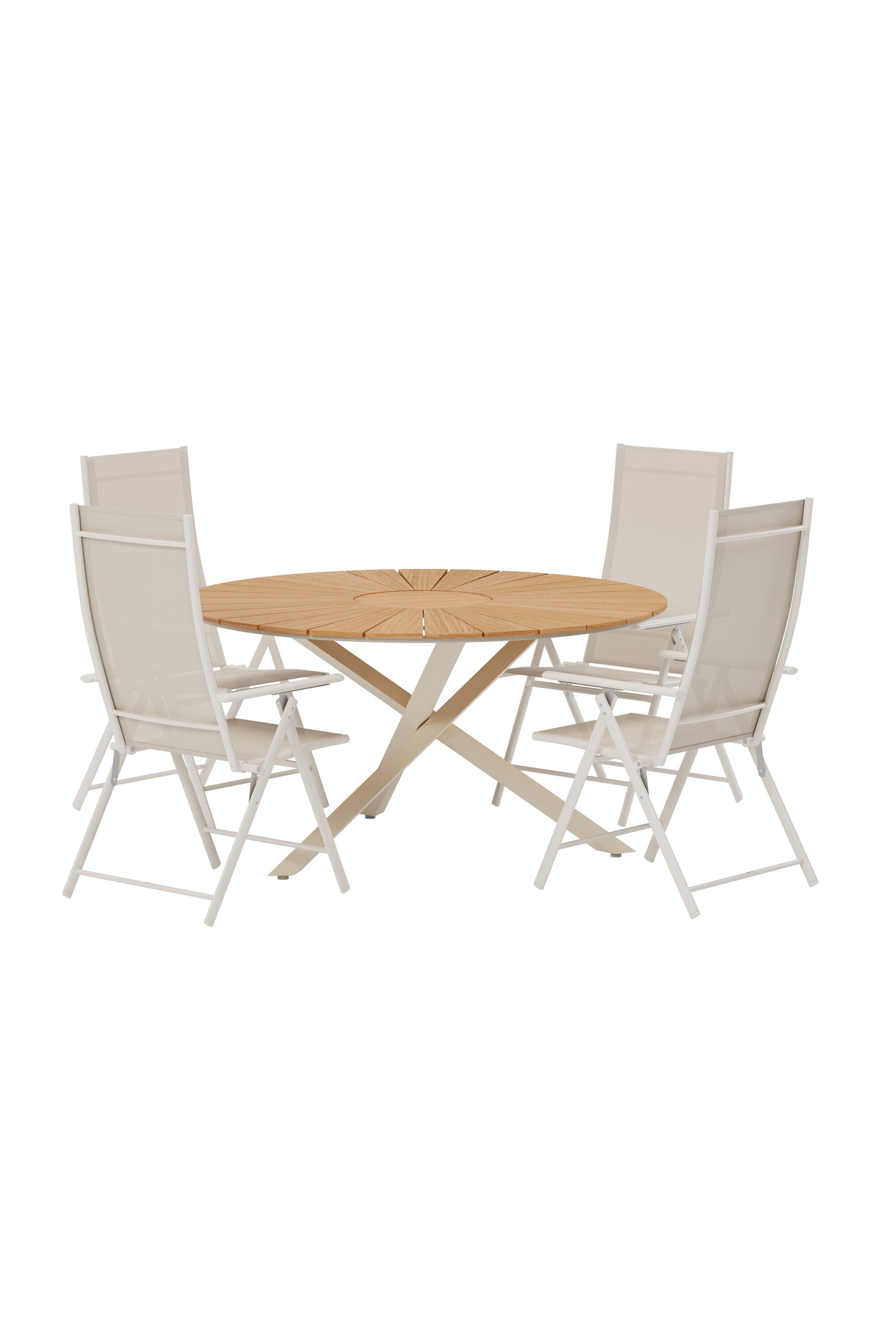 Mexico Esstisch mit Levanzo Stühlen in  präsentiert im Onlineshop von KAQTU Design AG. Gartentischset ist von Venture Home