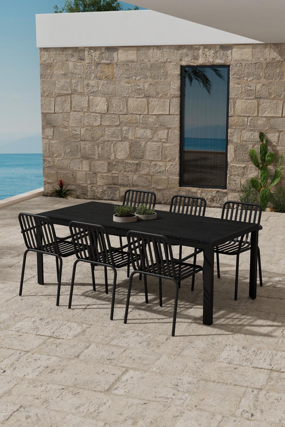 Mirko Esstisch mit Peking-Sesseln in  präsentiert im Onlineshop von KAQTU Design AG. Gartentischset ist von Venture Home