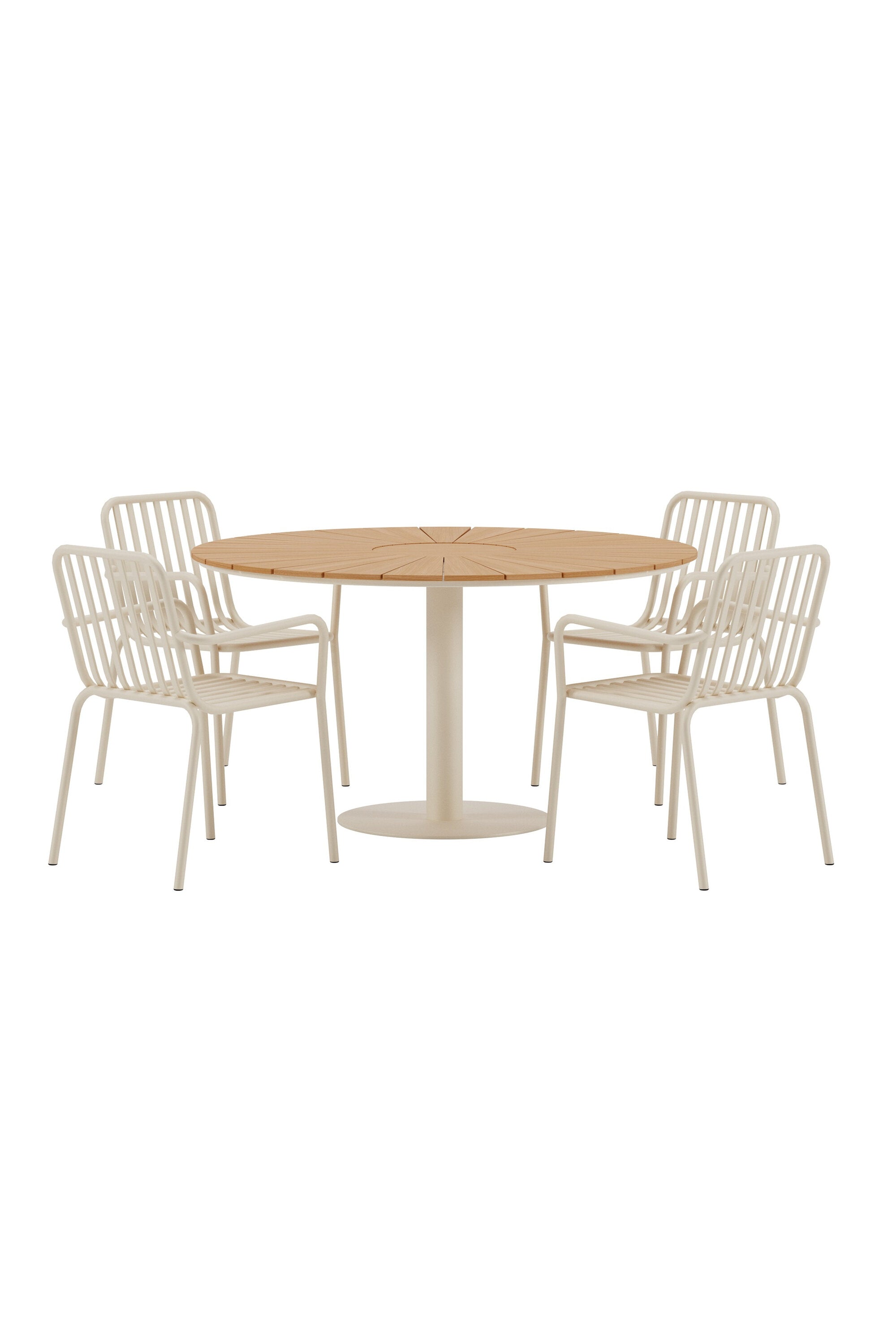 Esstisch Croft mit Peking Stühlen in  präsentiert im Onlineshop von KAQTU Design AG. Gartentischset ist von Venture Home