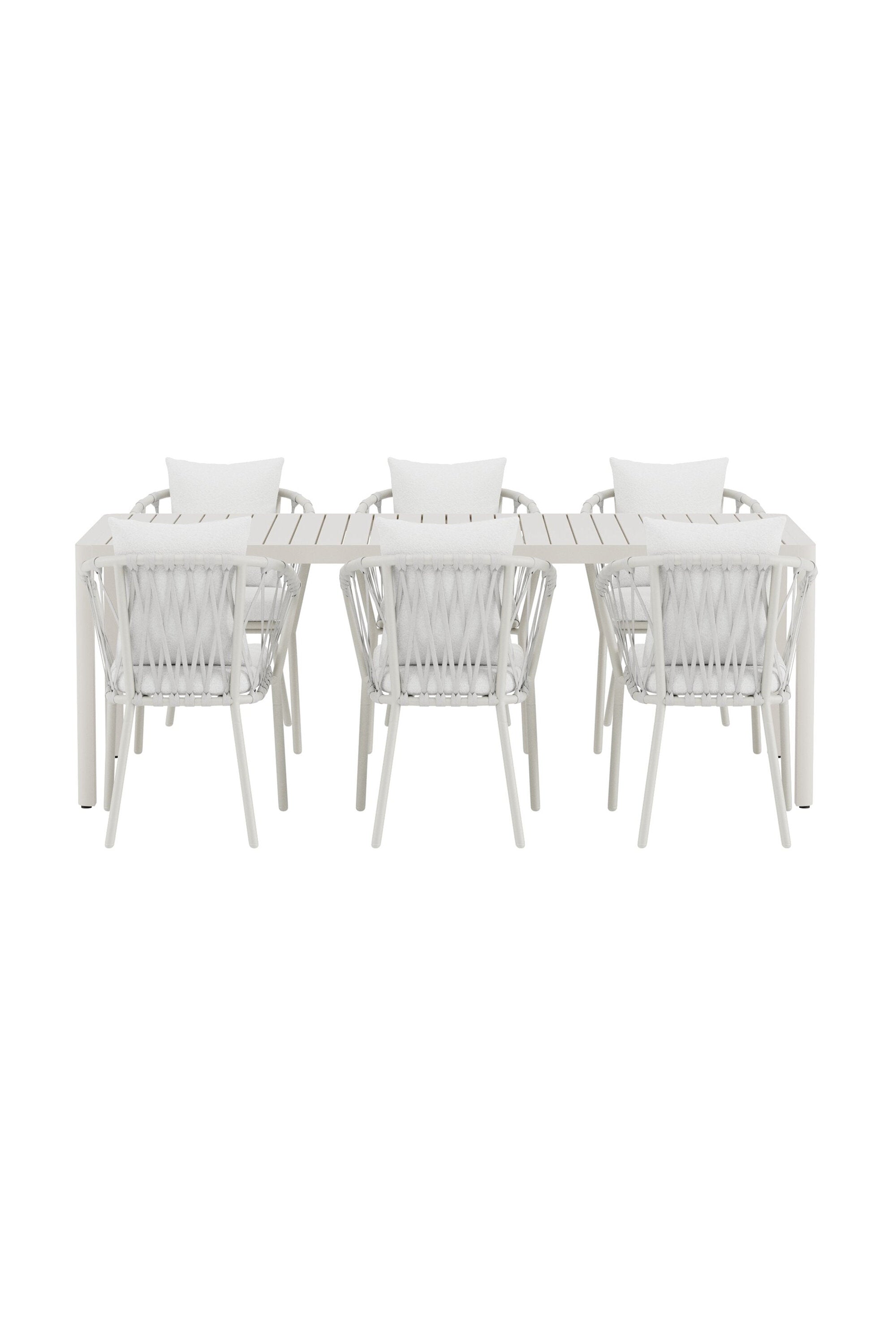 Giardini Esstisch mit Linos Stühlen in  präsentiert im Onlineshop von KAQTU Design AG. Gartentischset ist von Venture Home