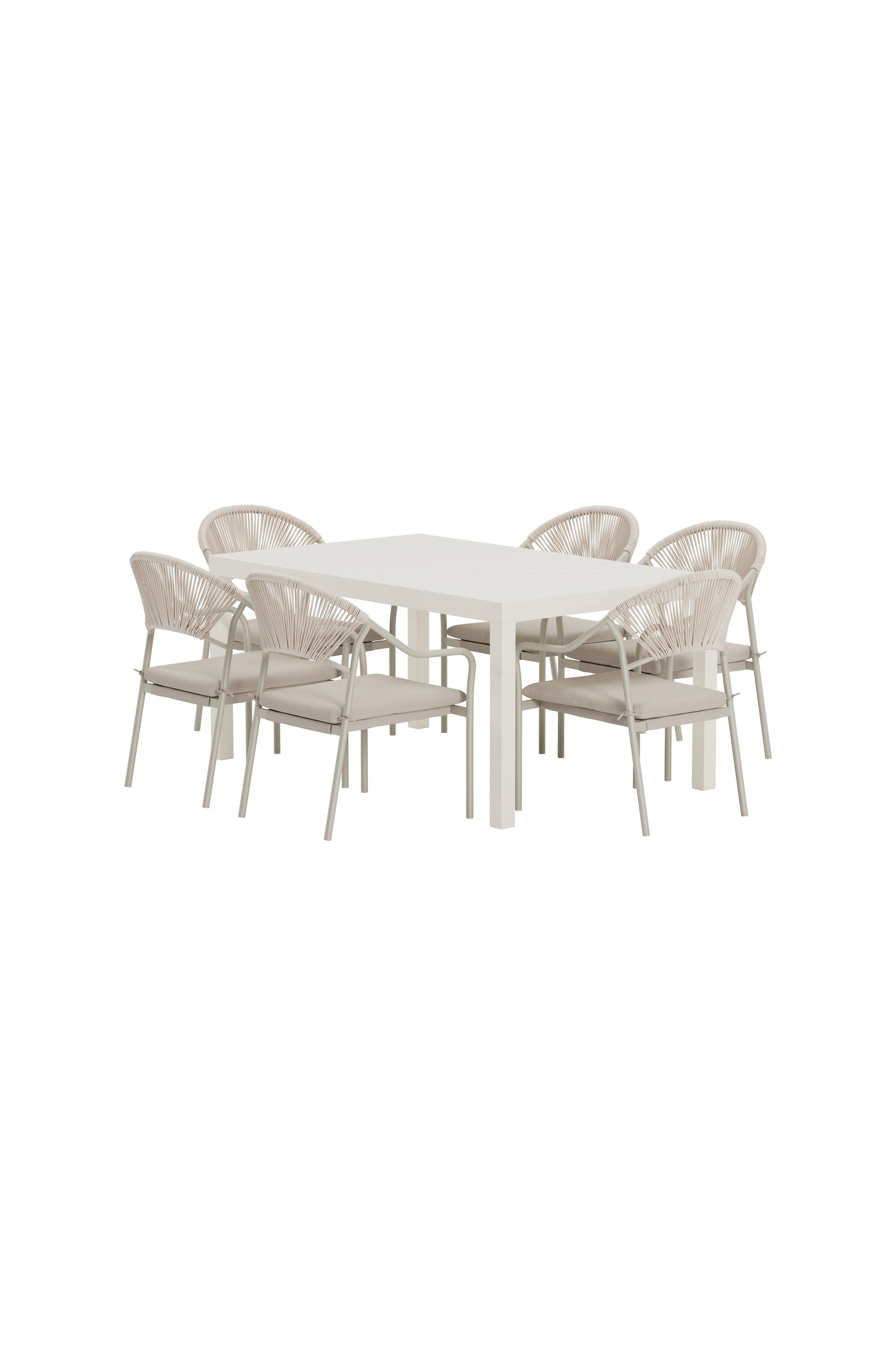 Capo Esstisch mit Paros Stühlen in  präsentiert im Onlineshop von KAQTU Design AG. Gartentischset ist von Venture Home