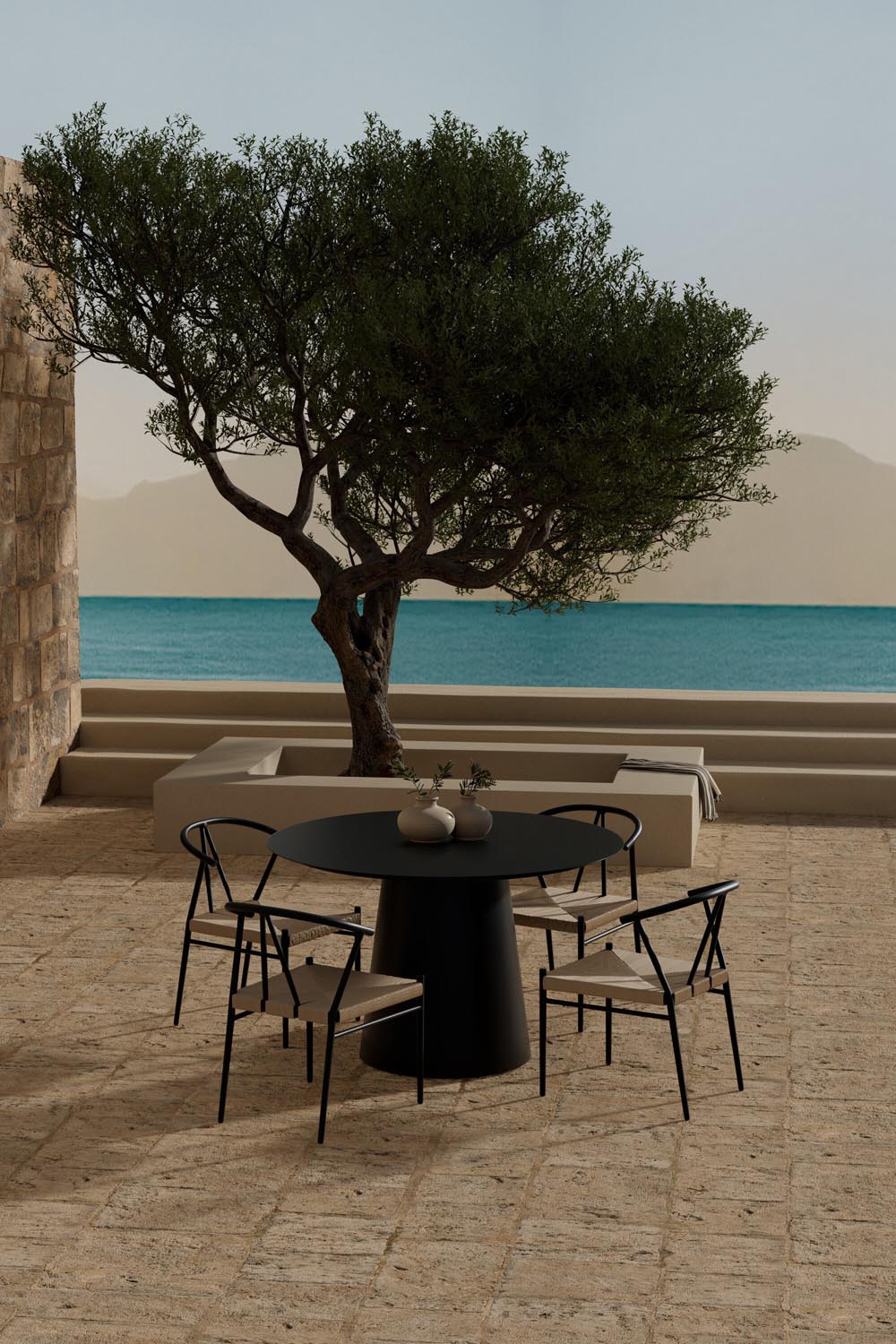 Lanzo Esszimmertisch mit Alfons Stühlen in  präsentiert im Onlineshop von KAQTU Design AG. Gartentischset ist von Venture Home