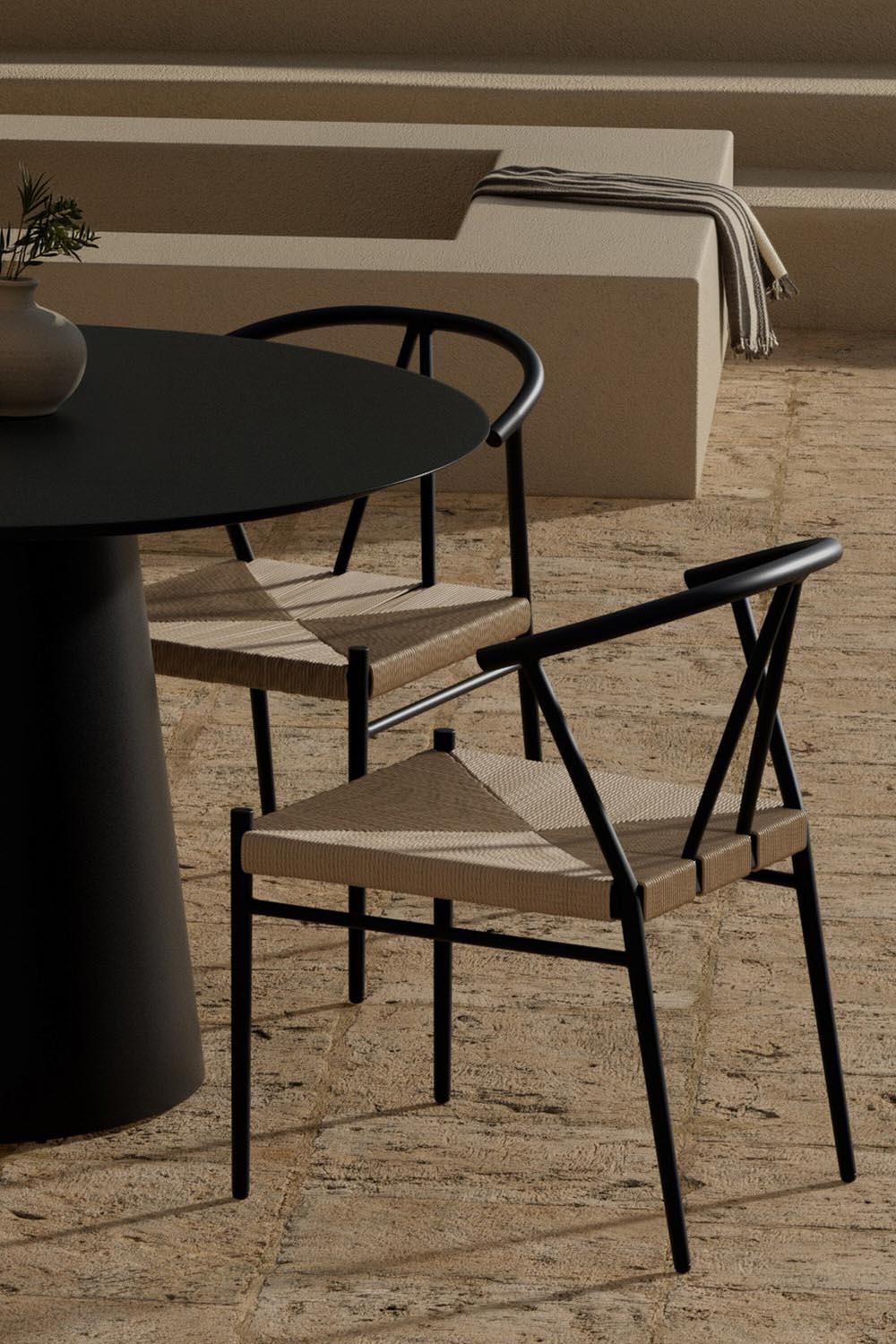 Lanzo Esszimmertisch mit Alfons Stühlen in  präsentiert im Onlineshop von KAQTU Design AG. Gartentischset ist von Venture Home