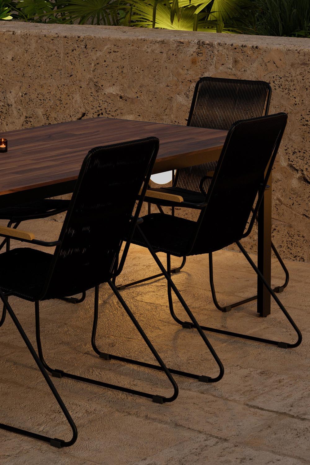 Esstisch aus Bois mit Stühlen aus Bois in  präsentiert im Onlineshop von KAQTU Design AG. Gartentischset ist von Venture Home