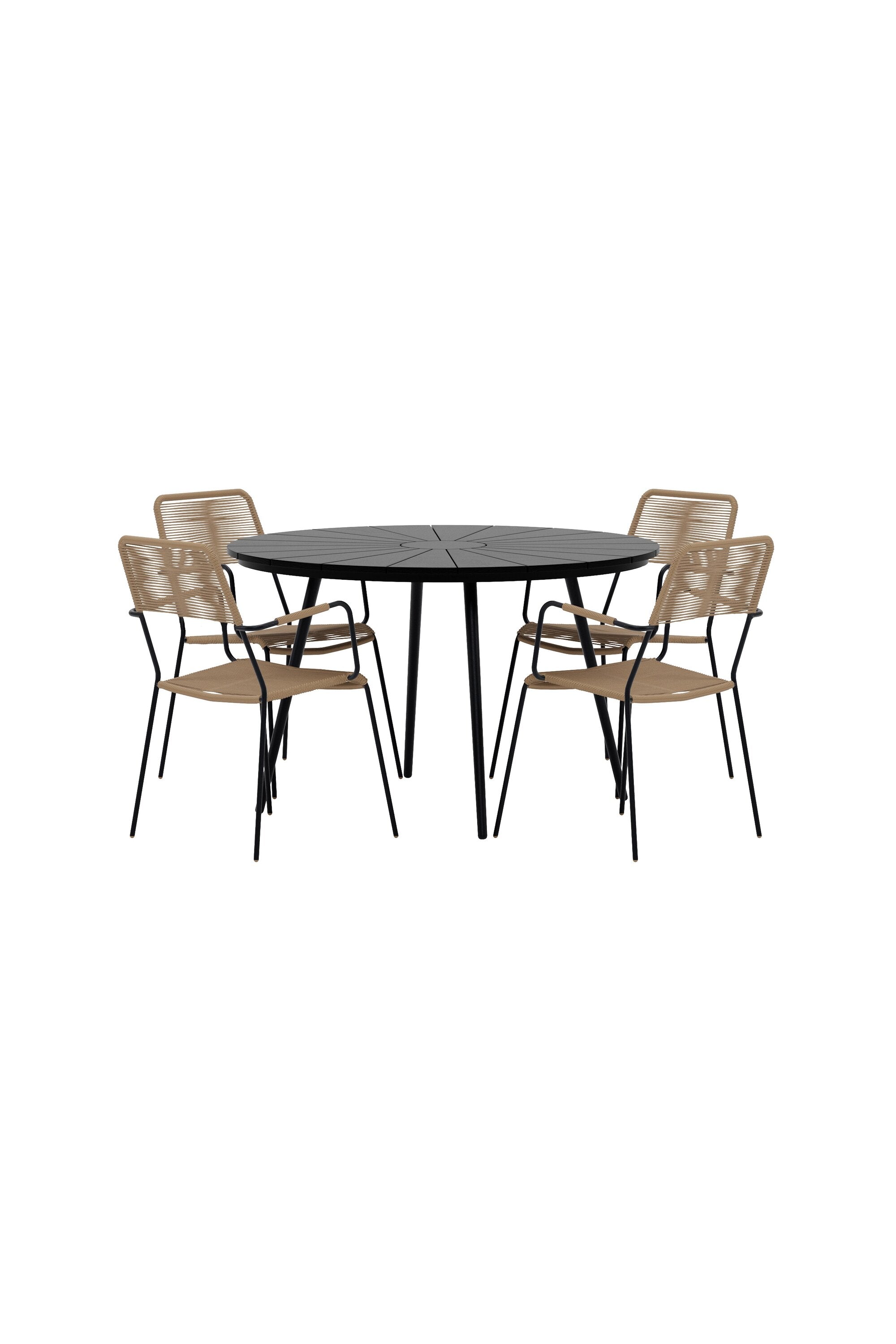 San Vito Esszimmertisch mit Lindos Stühlen in  präsentiert im Onlineshop von KAQTU Design AG. Gartentischset ist von Venture Home