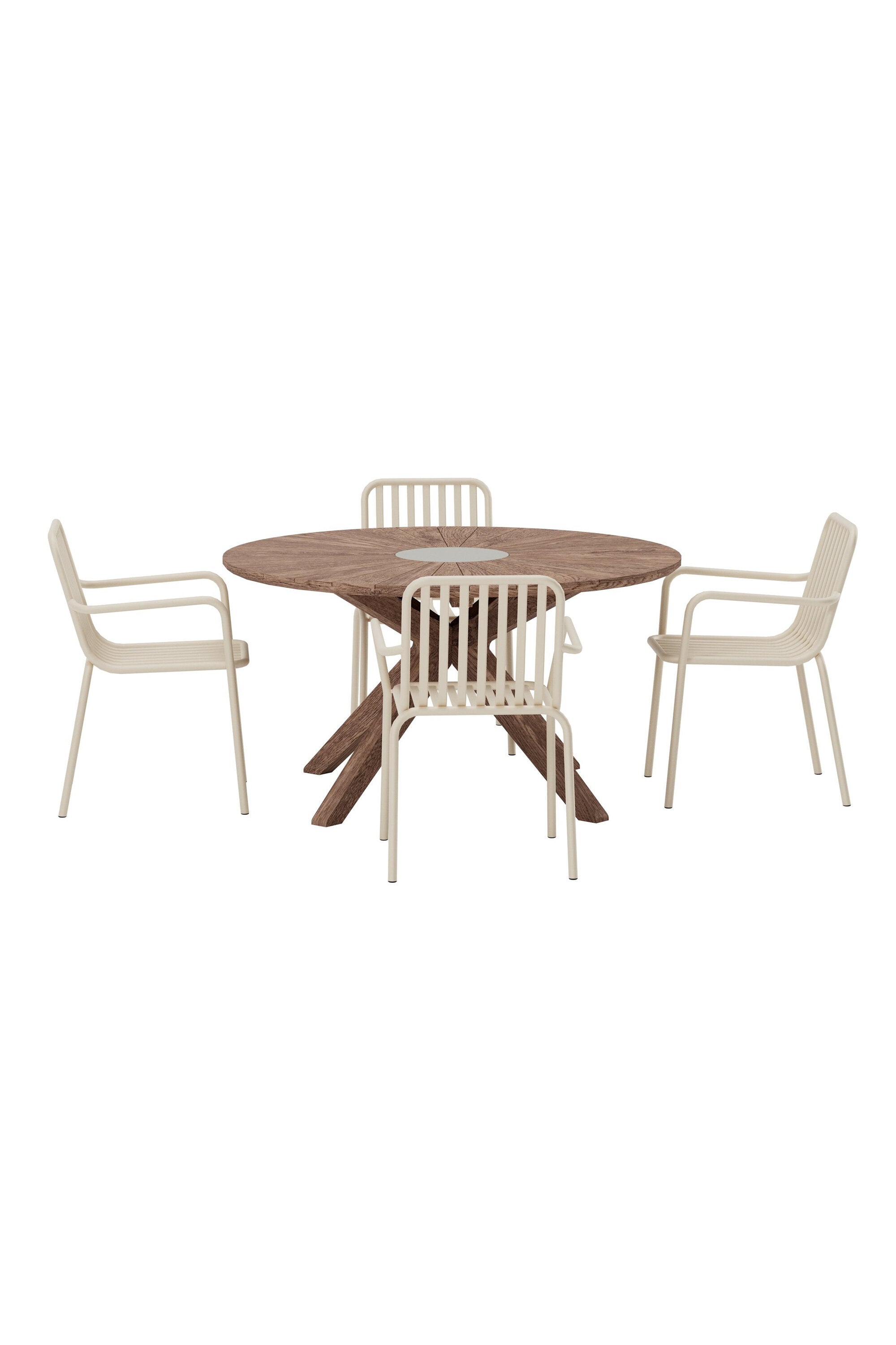 Esstisch Rosario mit Peking Stühlen in  präsentiert im Onlineshop von KAQTU Design AG. Gartentischset ist von Venture Home