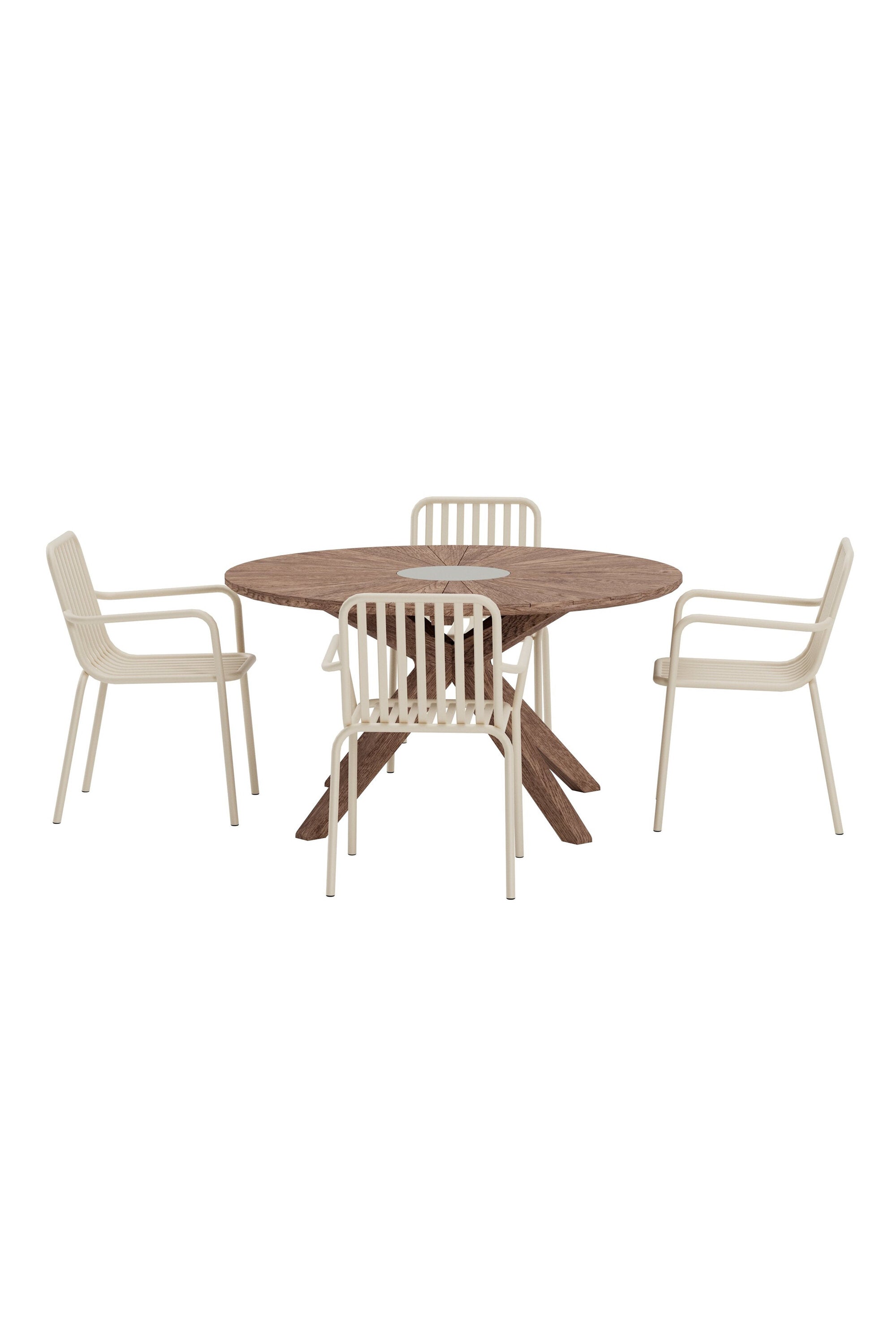 Esstisch Rosario mit Peking Stühlen in  präsentiert im Onlineshop von KAQTU Design AG. Gartentischset ist von Venture Home
