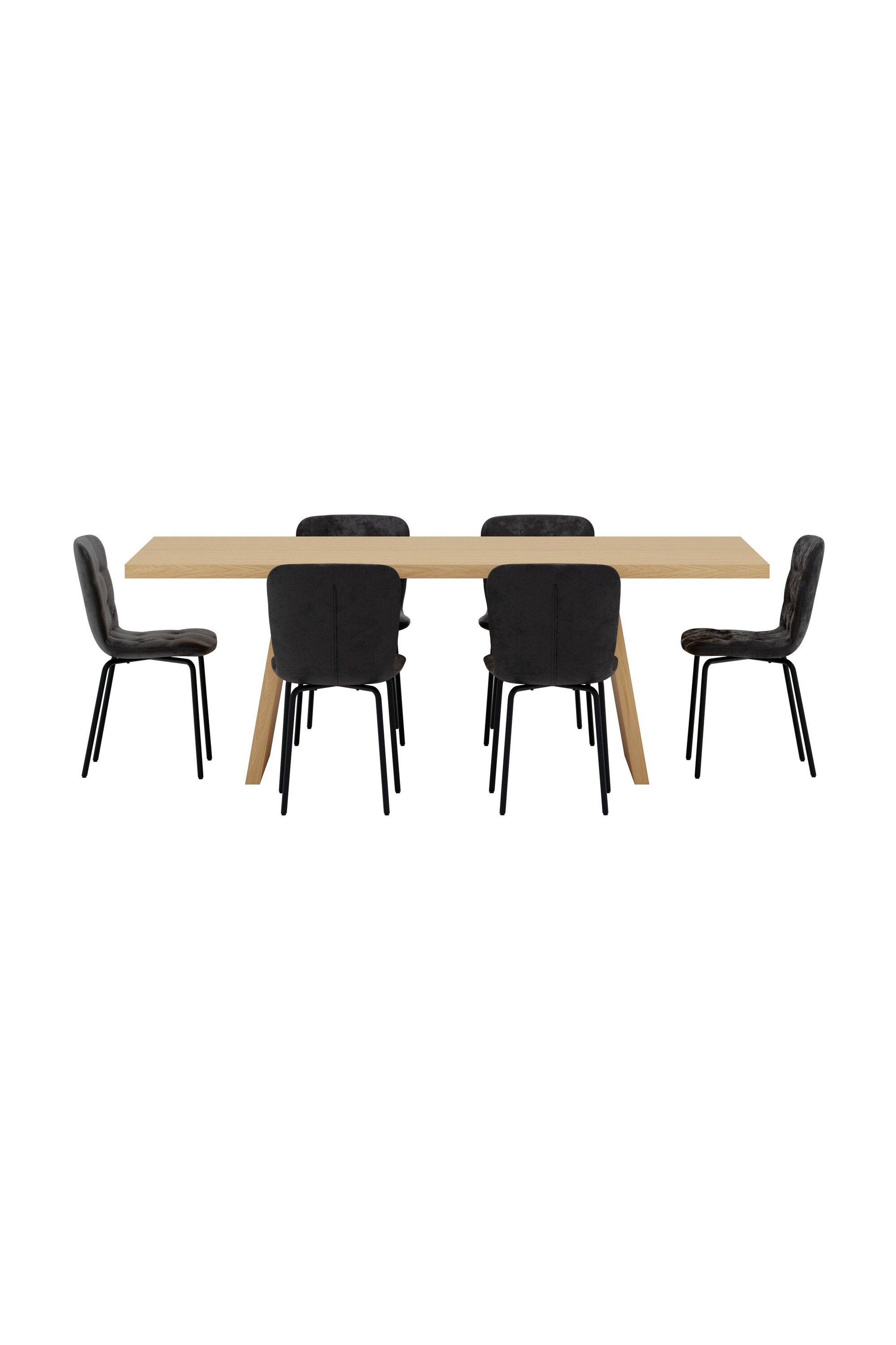 Logga Esstisch mit Stühlen von Punsch in  präsentiert im Onlineshop von KAQTU Design AG. Esszimmerset ist von Venture Home