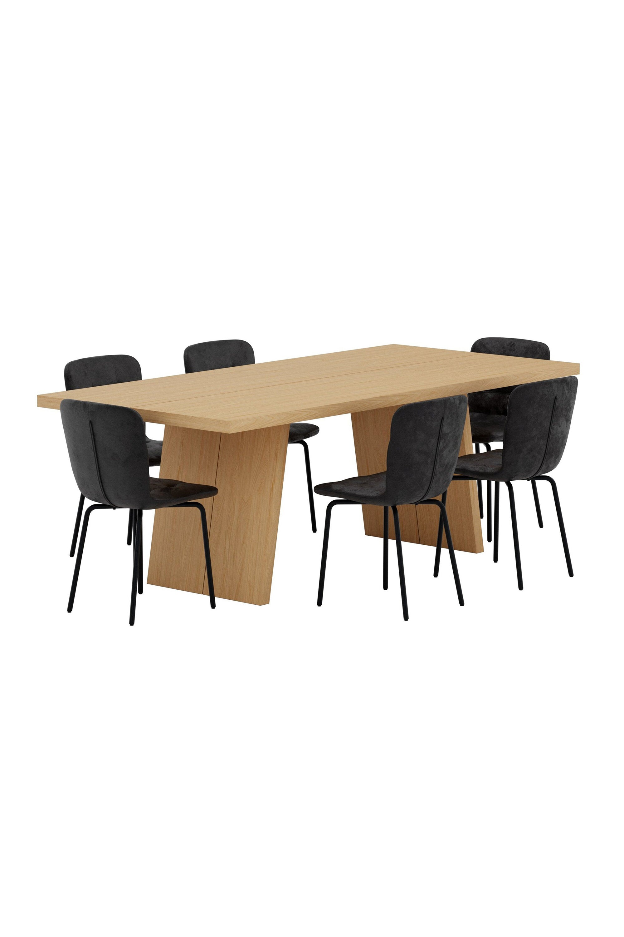 Logga Esstisch mit Stühlen von Punsch in  präsentiert im Onlineshop von KAQTU Design AG. Esszimmerset ist von Venture Home