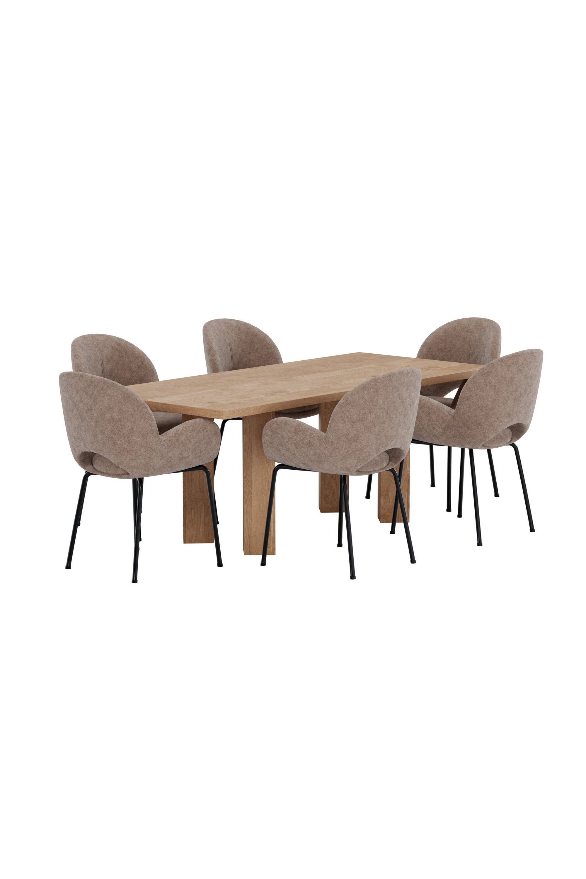 Lillehammer Esstisch mit Florensa-Stühlen in  präsentiert im Onlineshop von KAQTU Design AG. Esszimmerset ist von Venture Home
