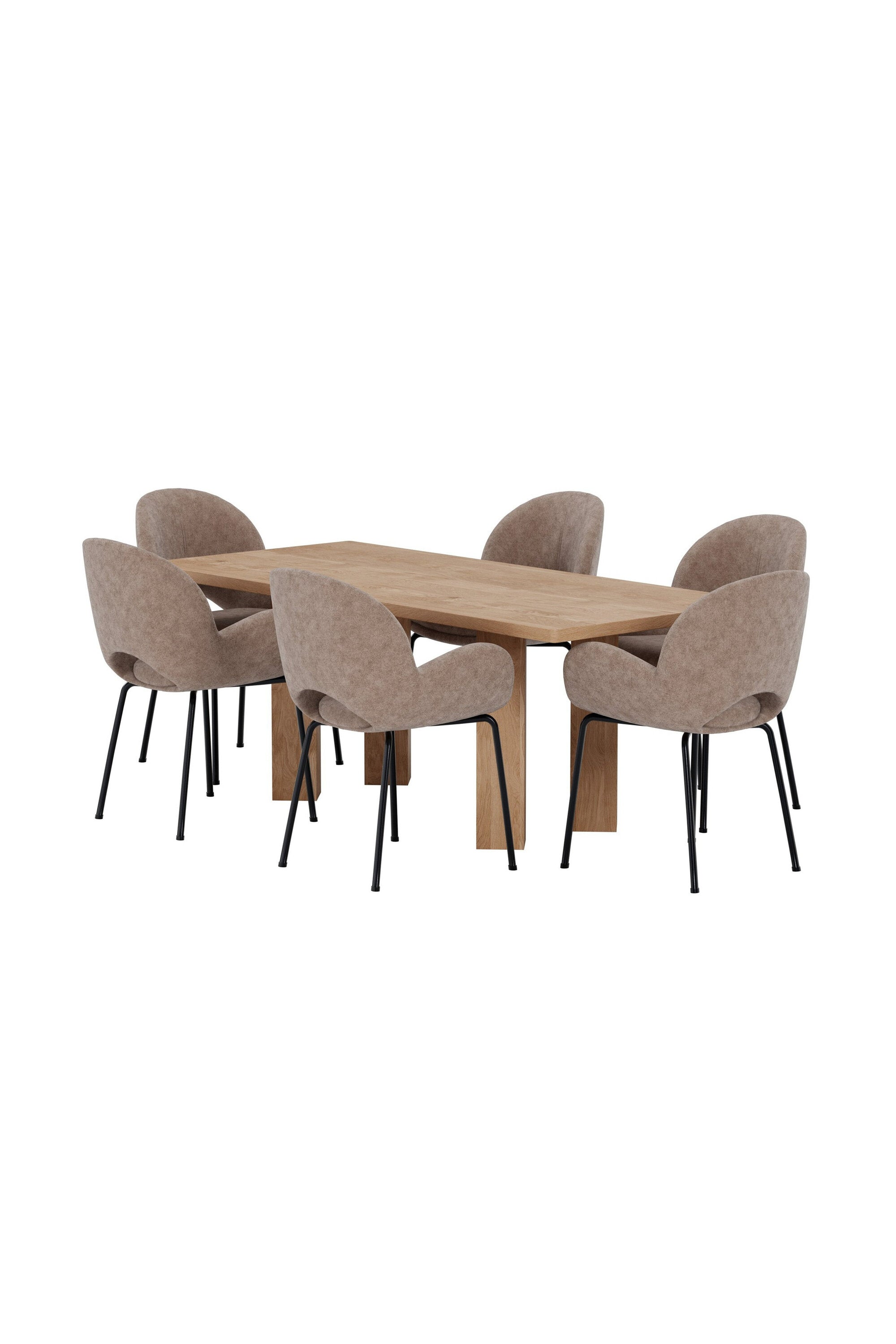Lillehammer Esstisch mit Florensa-Stühlen in  präsentiert im Onlineshop von KAQTU Design AG. Esszimmerset ist von Venture Home
