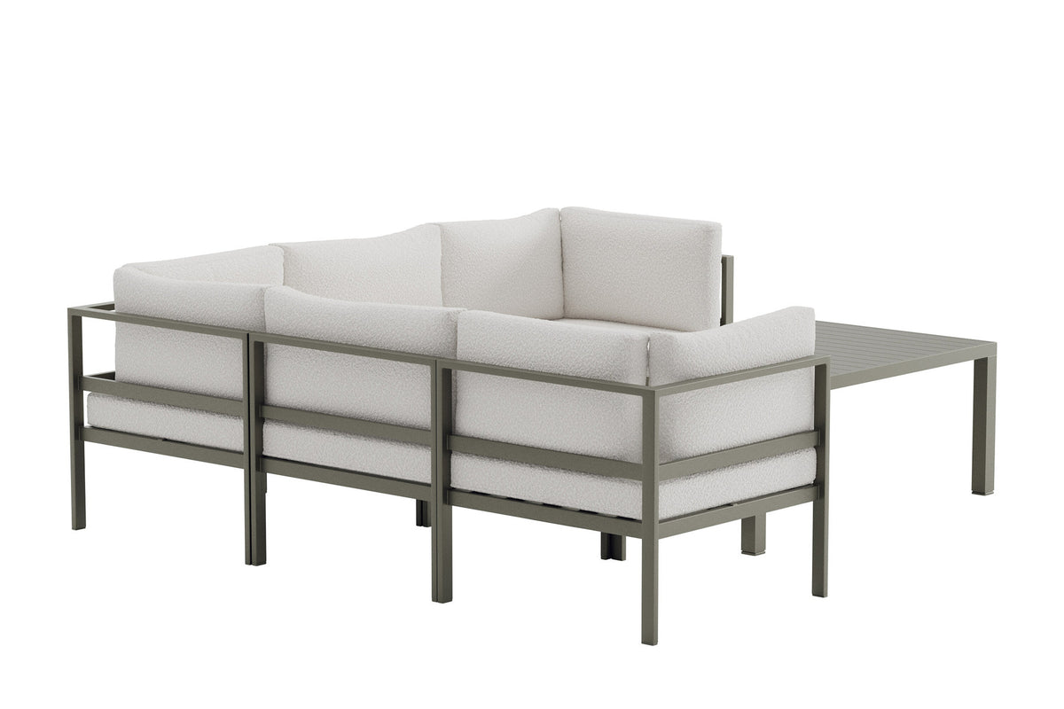 Copacabana Sofa-Set in Weiss präsentiert im Onlineshop von KAQTU Design AG. Loungeset ist von Venture Home