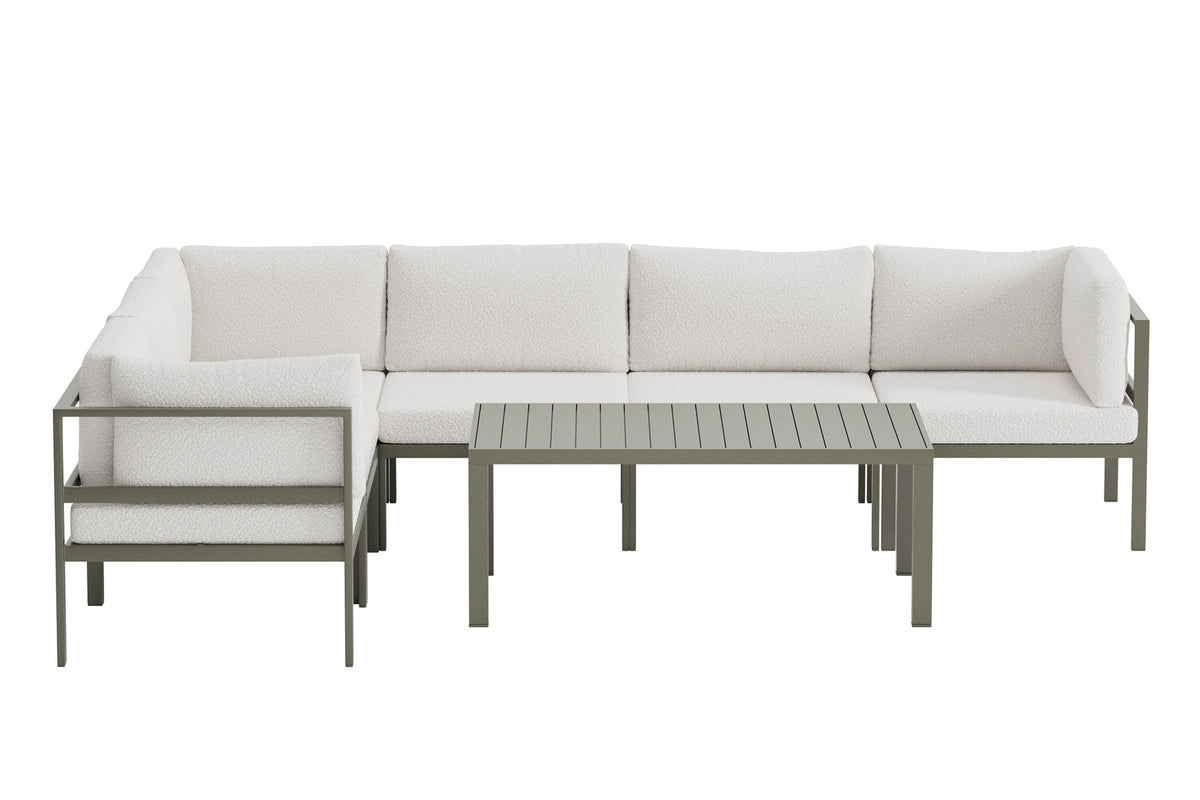 Copacabana Sofa-Set in Weiss präsentiert im Onlineshop von KAQTU Design AG. Loungeset ist von Venture Home