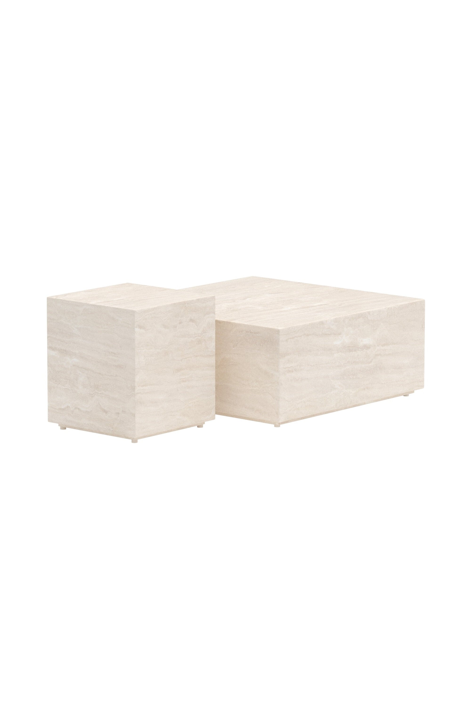 Lissabon Sofa-Tisch in Beige präsentiert im Onlineshop von KAQTU Design AG. Beistelltisch ist von Venture Home