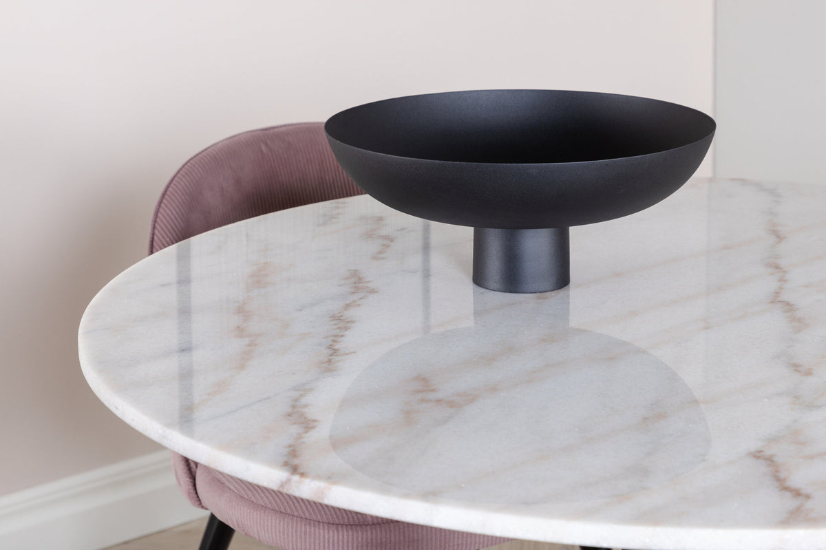 Estelle Esszimmerset + Velvet ⌀106cm in Schwarz, Altrosa präsentiert im Onlineshop von KAQTU Design AG. Esszimmerset ist von Venture Home