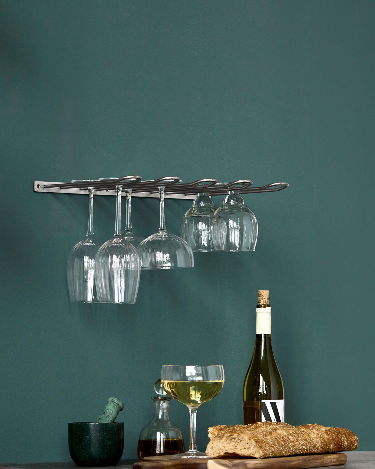 Glass rack, HDStilio, Antiksilber-Finish in Antiksilber-Finish präsentiert im Onlineshop von KAQTU Design AG. Wandregal ist von House Doctor
