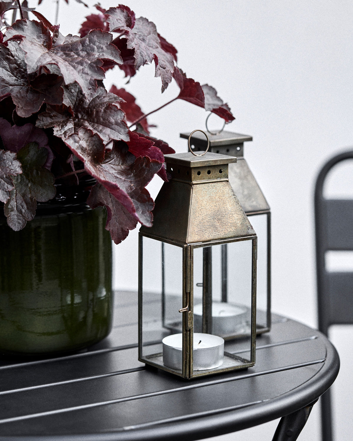 Windlicht, HDTilka, Antikes Messing-Finish in Antikes Messing-Finish präsentiert im Onlineshop von KAQTU Design AG. Laterne ist von House Doctor