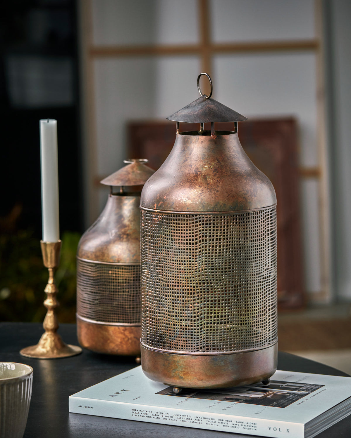Windlicht, HDNett, Antikes Braun in Antikes Braun präsentiert im Onlineshop von KAQTU Design AG. Laterne ist von House Doctor