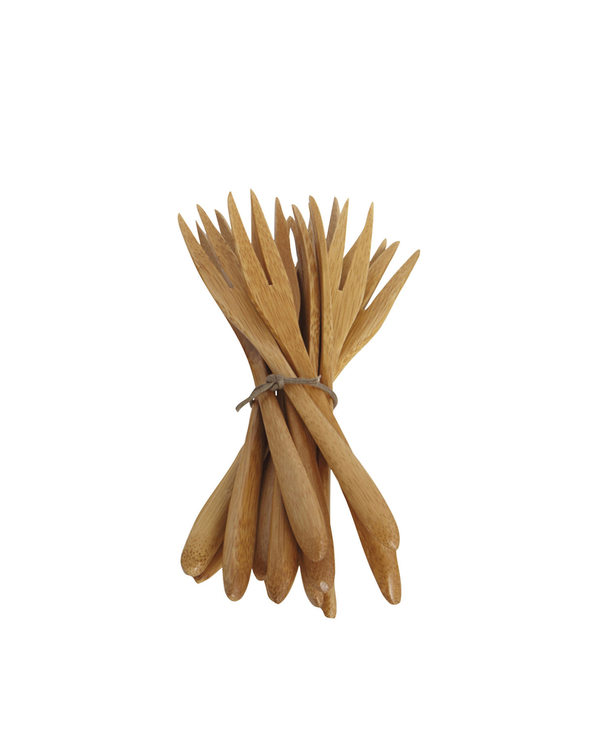 Schmale Gabel Bamboo aus Bambus in Naturfarbe, schlichte Besteckform