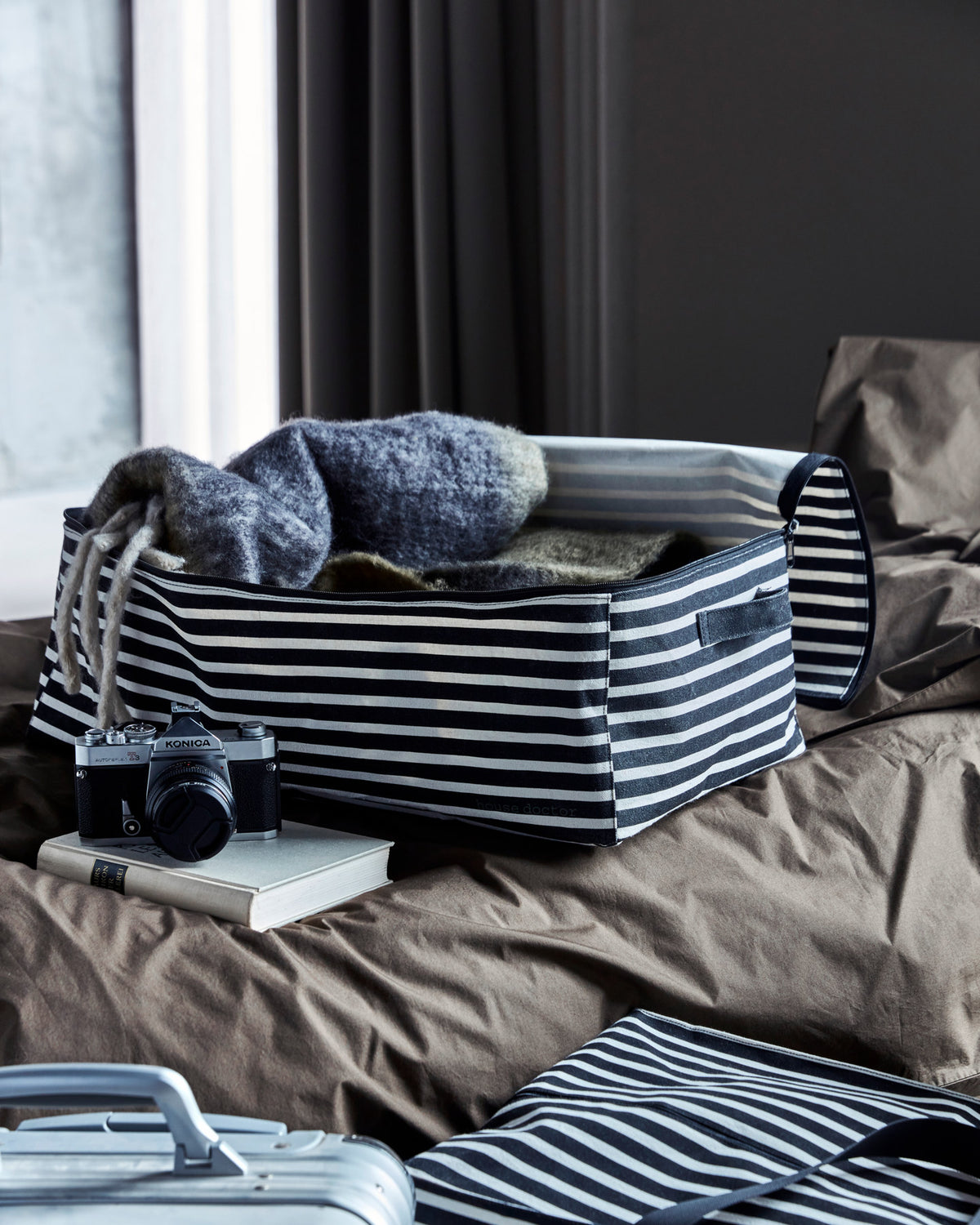 Aufbewahrung, HDCanva, Schwarz/Off-Weiß in Schwarz/Off-Weiß präsentiert im Onlineshop von KAQTU Design AG. Aufbewahrungsboxen ist von House Doctor