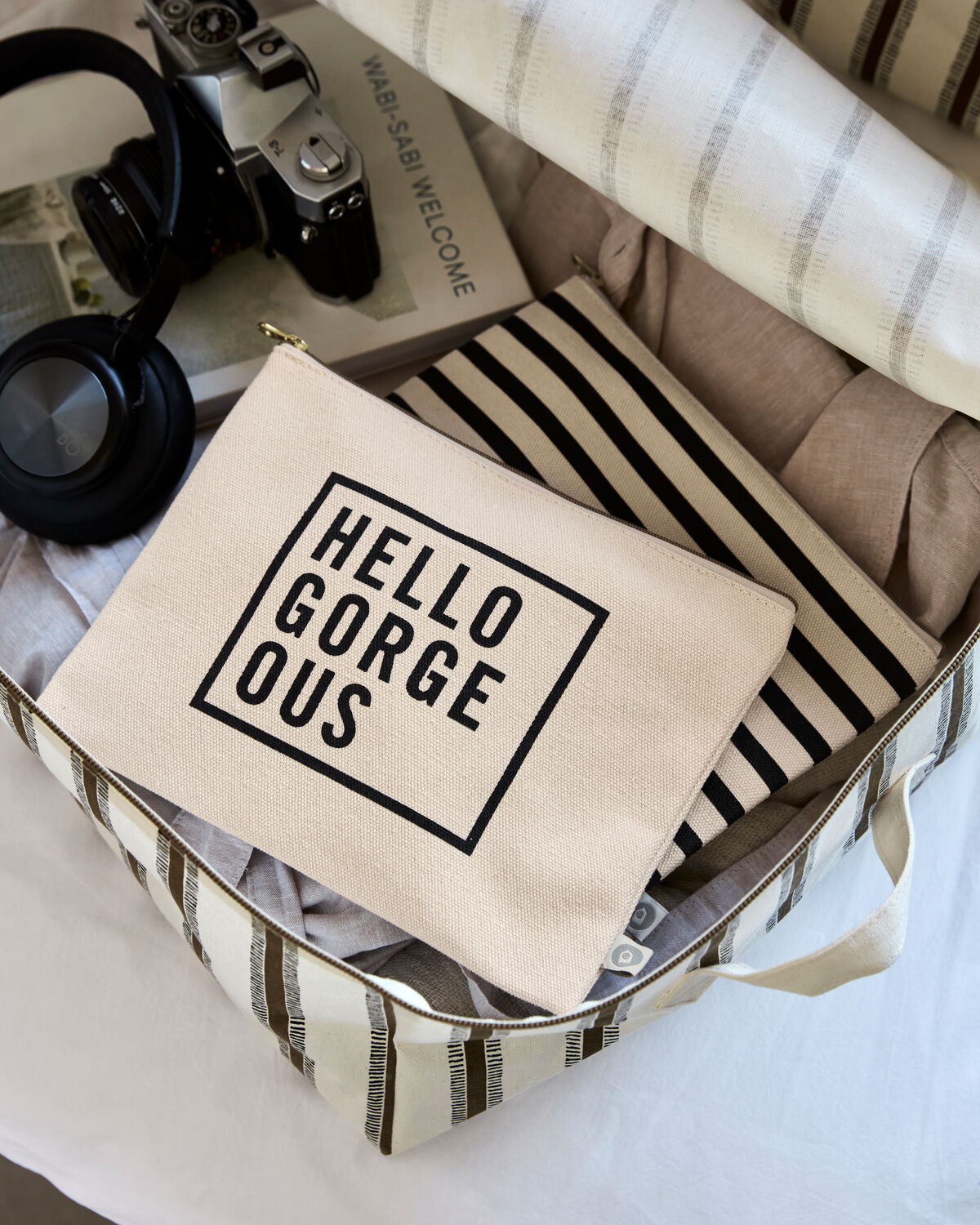 Kupplung, HDCanva, Schwarz;Off-White in Schwarz, Off-White präsentiert im Onlineshop von KAQTU Design AG. Weihnachtszubehör ist von House Doctor