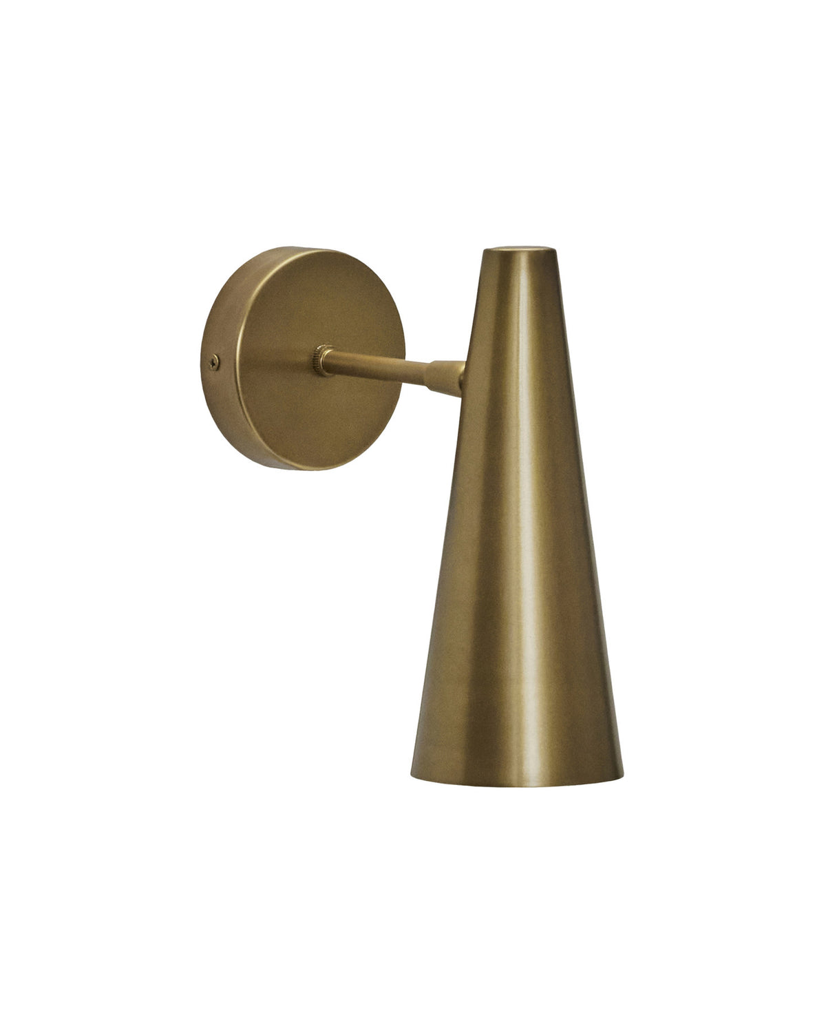 Wandleuchte Precise aus Eisen mit Messingzubehör, Industrial-Stil, Kabel mit Schalter