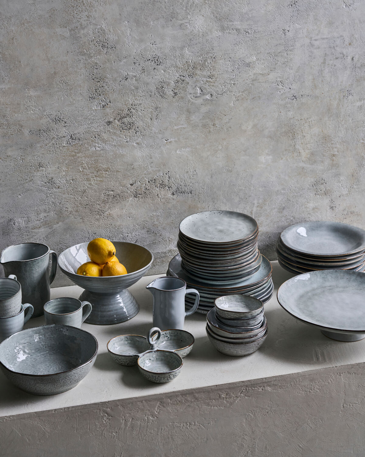 Schüssel in Grau/Blau präsentiert im Onlineshop von KAQTU Design AG. Schüssel ist von House Doctor