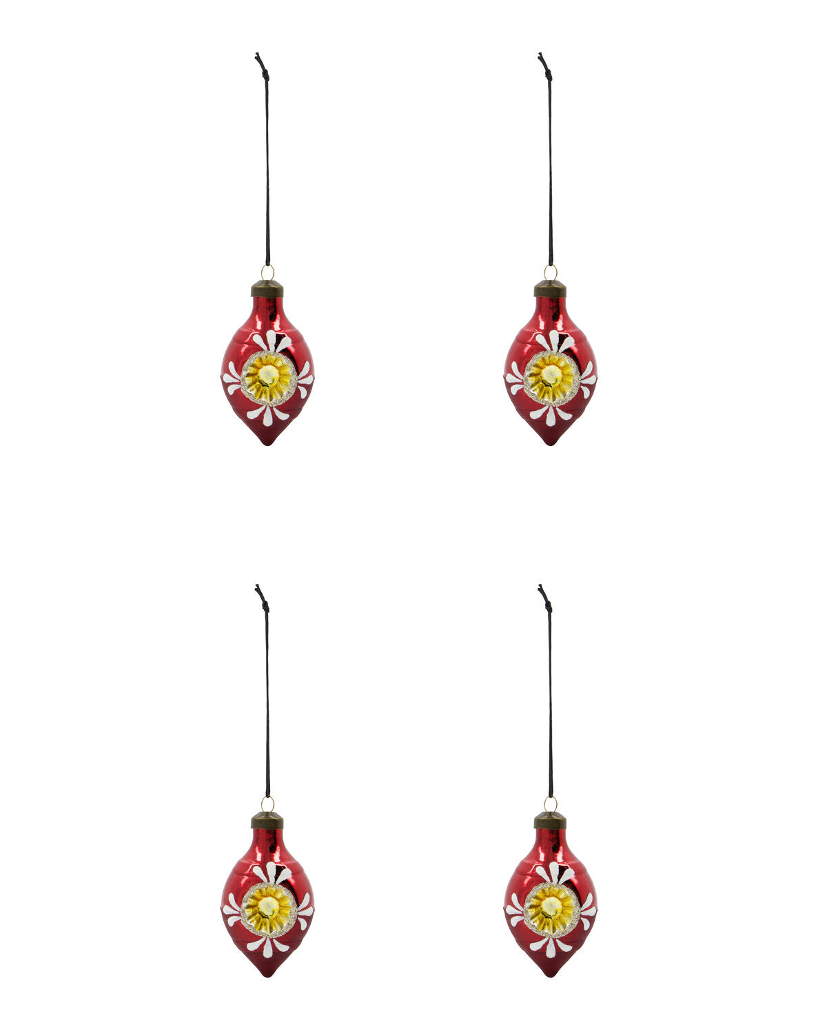Ornamente, HDNostal, Rot in Rot präsentiert im Onlineshop von KAQTU Design AG. Weihnachtszubehör ist von House Doctor
