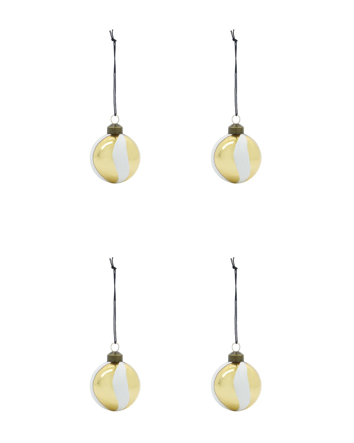 Ornamente, HDTwister, Weiß;Gold in Weiß, Gold präsentiert im Onlineshop von KAQTU Design AG. Weihnachtszubehör ist von House Doctor