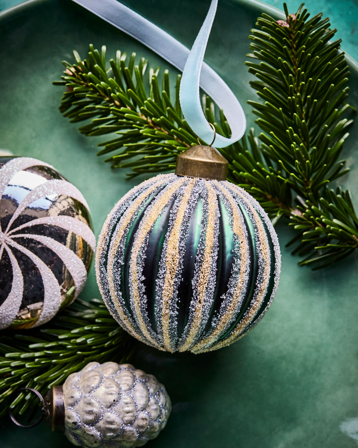 Ornamente, HDFrost, Grün in Grün präsentiert im Onlineshop von KAQTU Design AG. Weihnachtszubehör ist von House Doctor