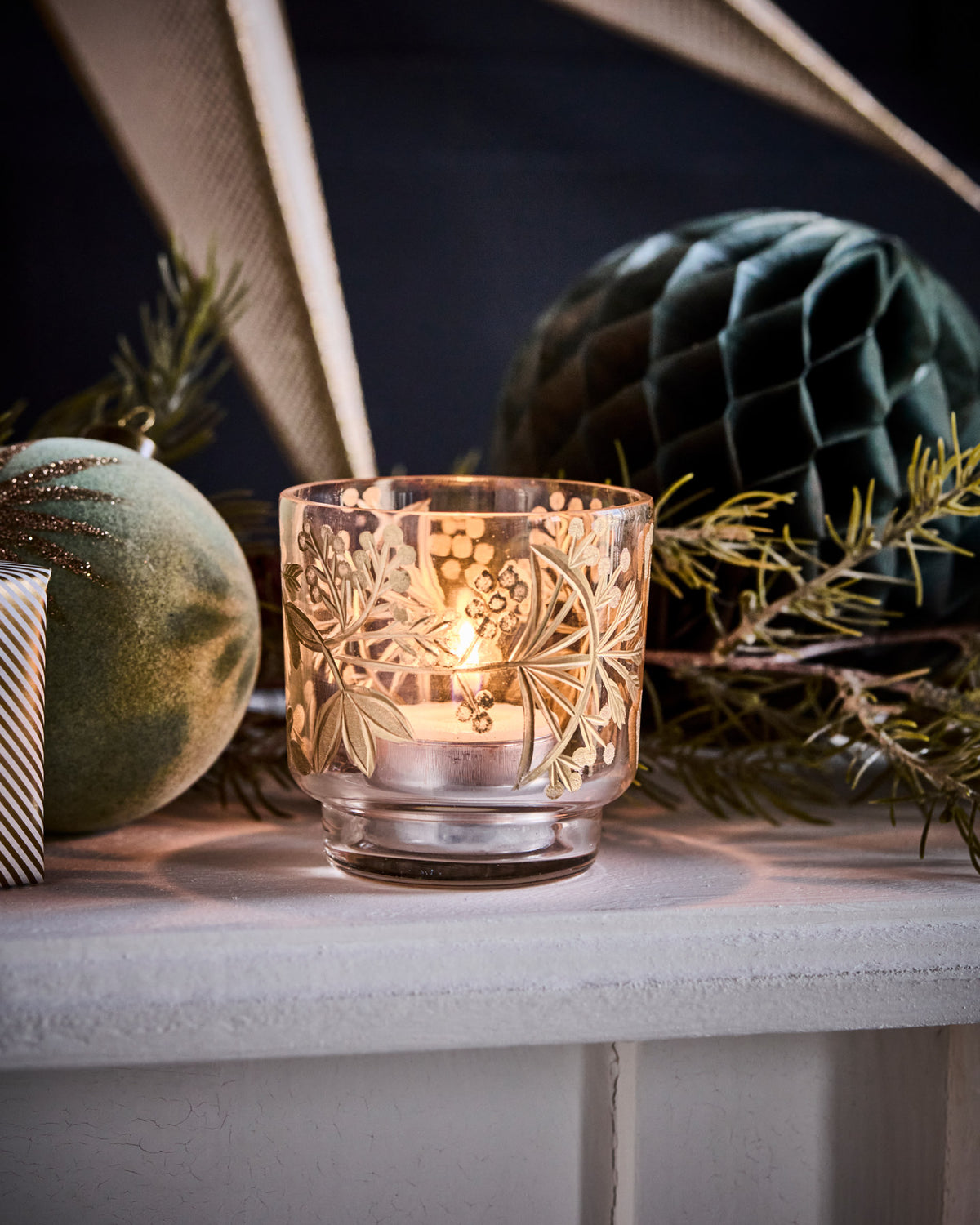 Teelichthalter, HDFind, Klar;Gold in Klar, Gold präsentiert im Onlineshop von KAQTU Design AG. Kerzenständer ist von House Doctor