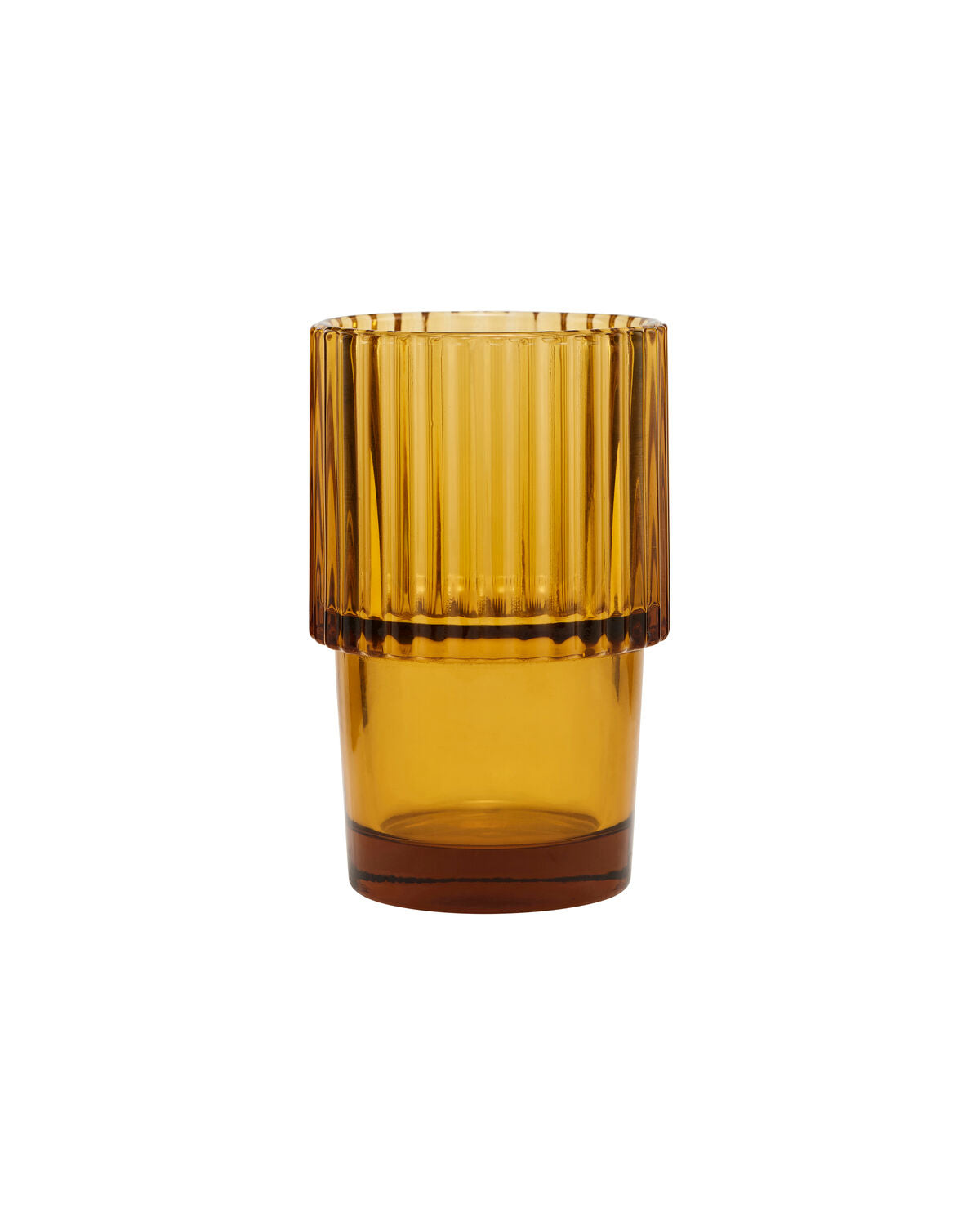 Glas, Rills in Amber präsentiert im Onlineshop von KAQTU Design AG. Geschirr ist von House Doctor