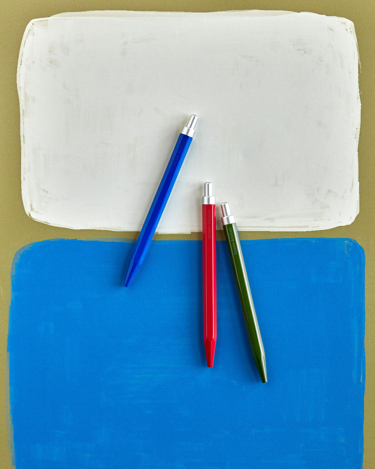 Feder mit schwarzer Tinte, HDClick, Blau;Rot;Grün in Blau, Rot, Grün präsentiert im Onlineshop von KAQTU Design AG. Büromaterial ist von House Doctor