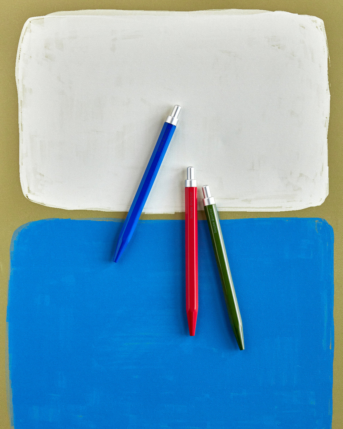 Feder mit schwarzer Tinte, HDClick, Blau,Rot,Grün in Blau, Rot, Grün präsentiert im Onlineshop von KAQTU Design AG. Büromaterial ist von House Doctor