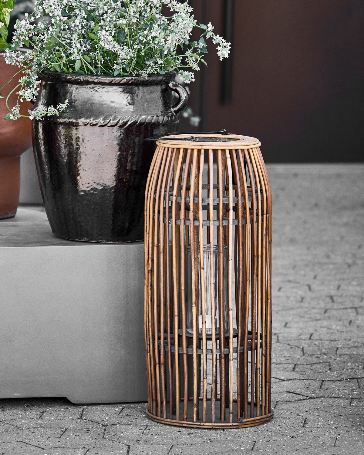 Laterne, Ova in Natur präsentiert im Onlineshop von KAQTU Design AG. Laterne ist von House Doctor