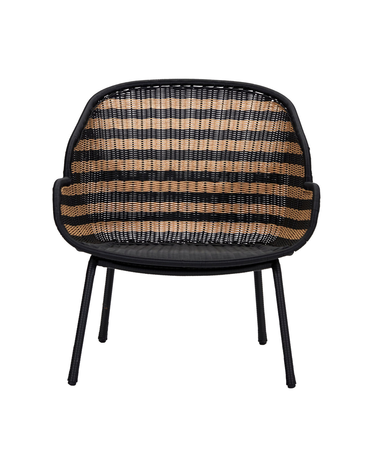 Lounge-Sessel, HDHapur, Natur,Schwarz in Natur, Schwarz präsentiert im Onlineshop von KAQTU Design AG. Outdoor-Sessel mit Armlehnen ist von House Doctor