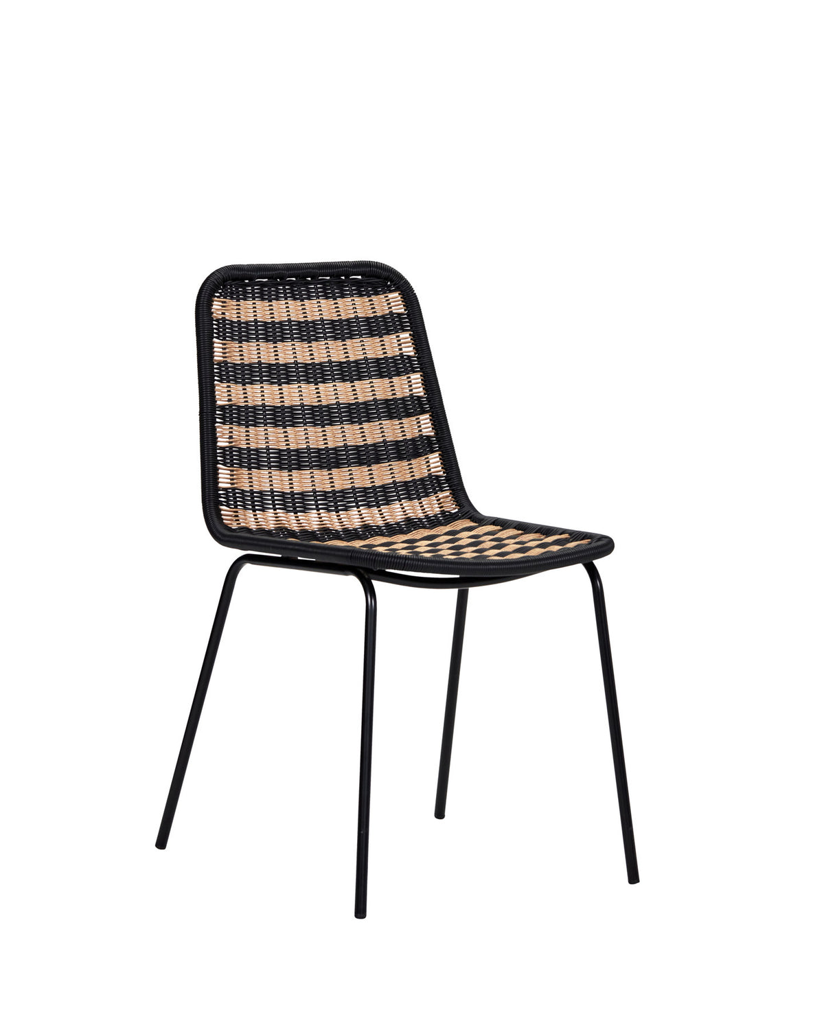 Stuhl, HDHapur, Natur;Schwarz in Natur, Schwarz präsentiert im Onlineshop von KAQTU Design AG. Gartenstuhl ist von House Doctor