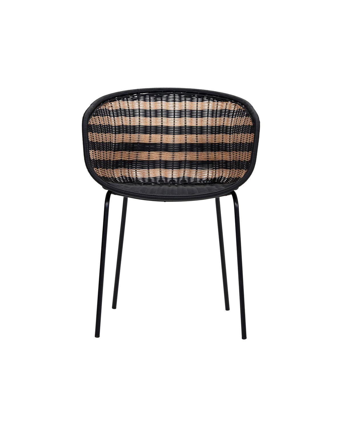 Sessel, HDHapur, Natur;Schwarz in Natur, Schwarz präsentiert im Onlineshop von KAQTU Design AG. Gartenstuhl mit Armlehnen ist von House Doctor