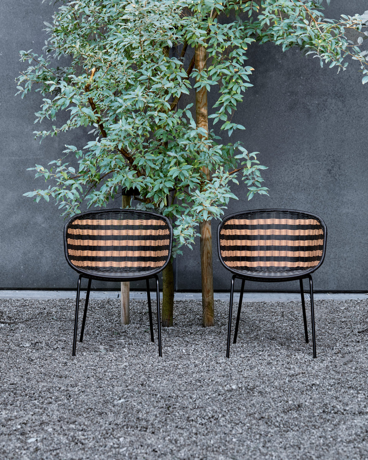 Sessel, HDHapur, Natur,Schwarz in Natur, Schwarz präsentiert im Onlineshop von KAQTU Design AG. Gartenstuhl mit Armlehnen ist von House Doctor