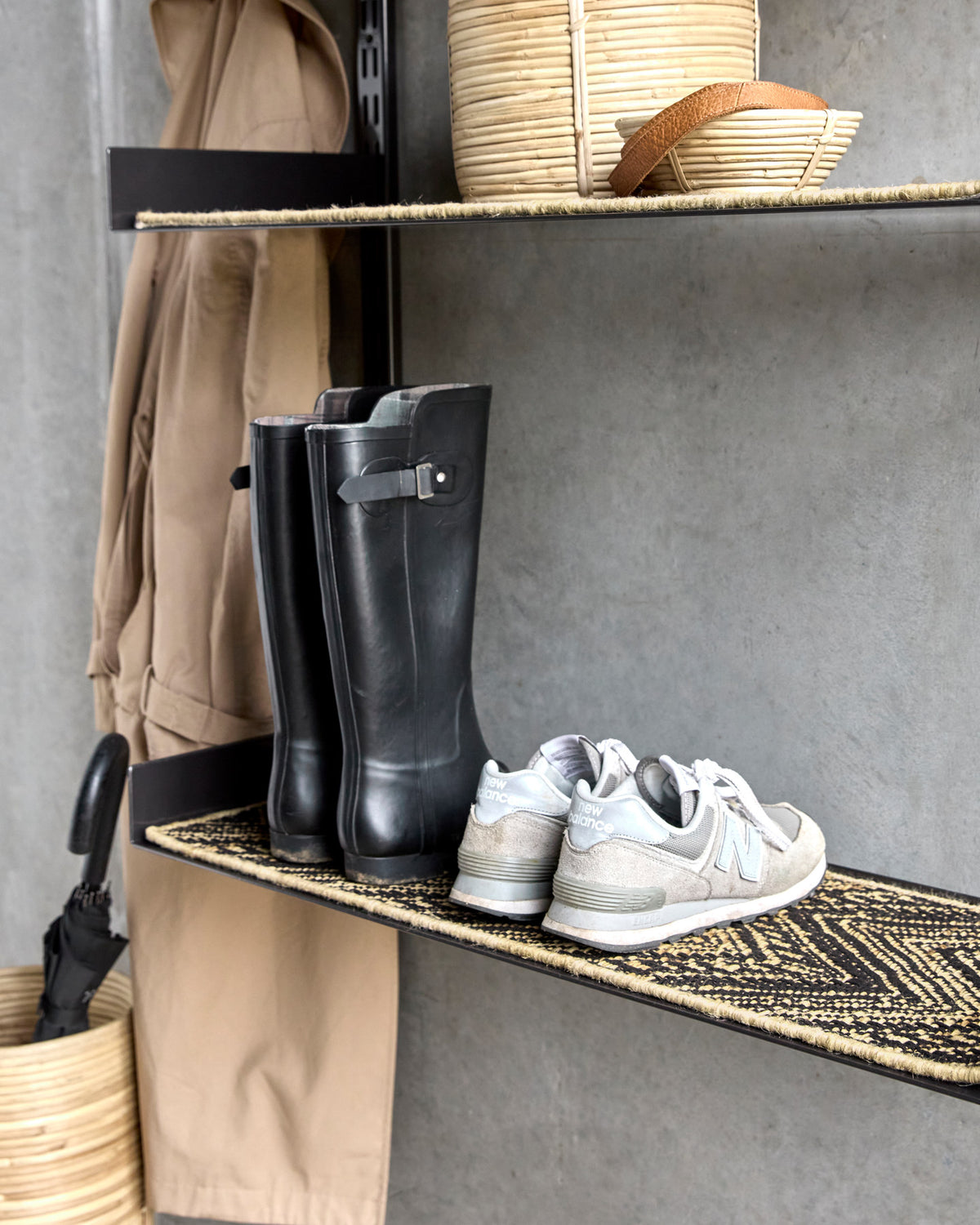Teppich, HDMonta, Schwarz;Natur in Schwarz präsentiert im Onlineshop von KAQTU Design AG. Teppich ist von House Doctor