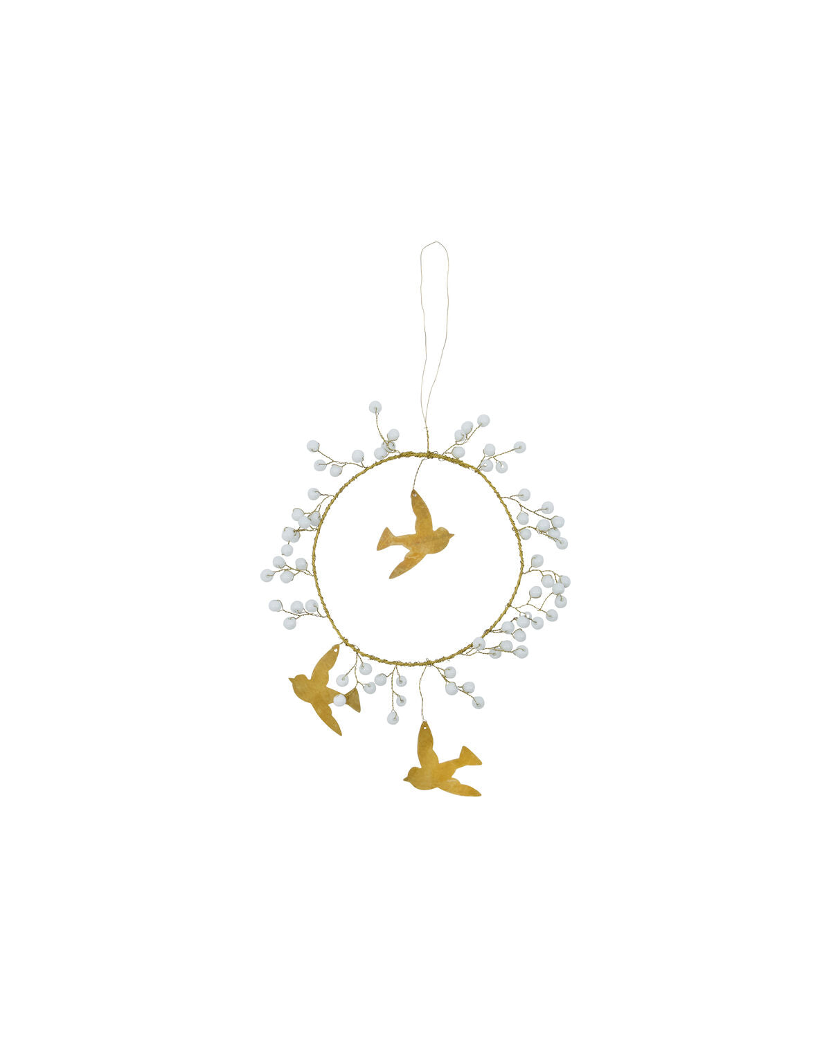 Ornament, HDBird, Weiß;Messing in Weiß, Messing präsentiert im Onlineshop von KAQTU Design AG. Weihnachtszubehör ist von House Doctor