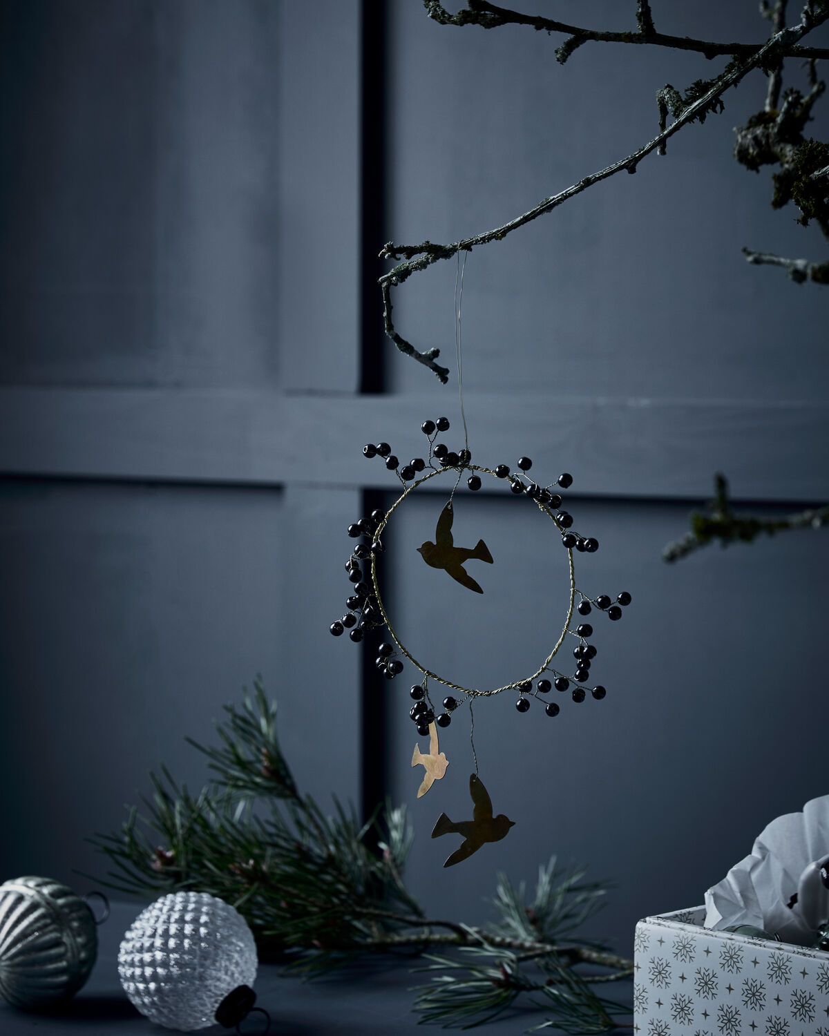 Ornament, HDBird, Schwarz;Messing in Schwarz, Messing präsentiert im Onlineshop von KAQTU Design AG. Weihnachtszubehör ist von House Doctor