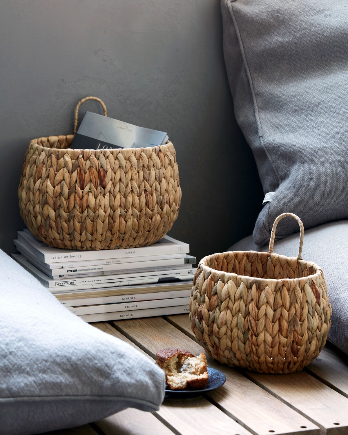 Aufbewahrungskorb Hang in Natur präsentiert im Onlineshop von KAQTU Design AG. Aufbewährungskörbe ist von House Doctor