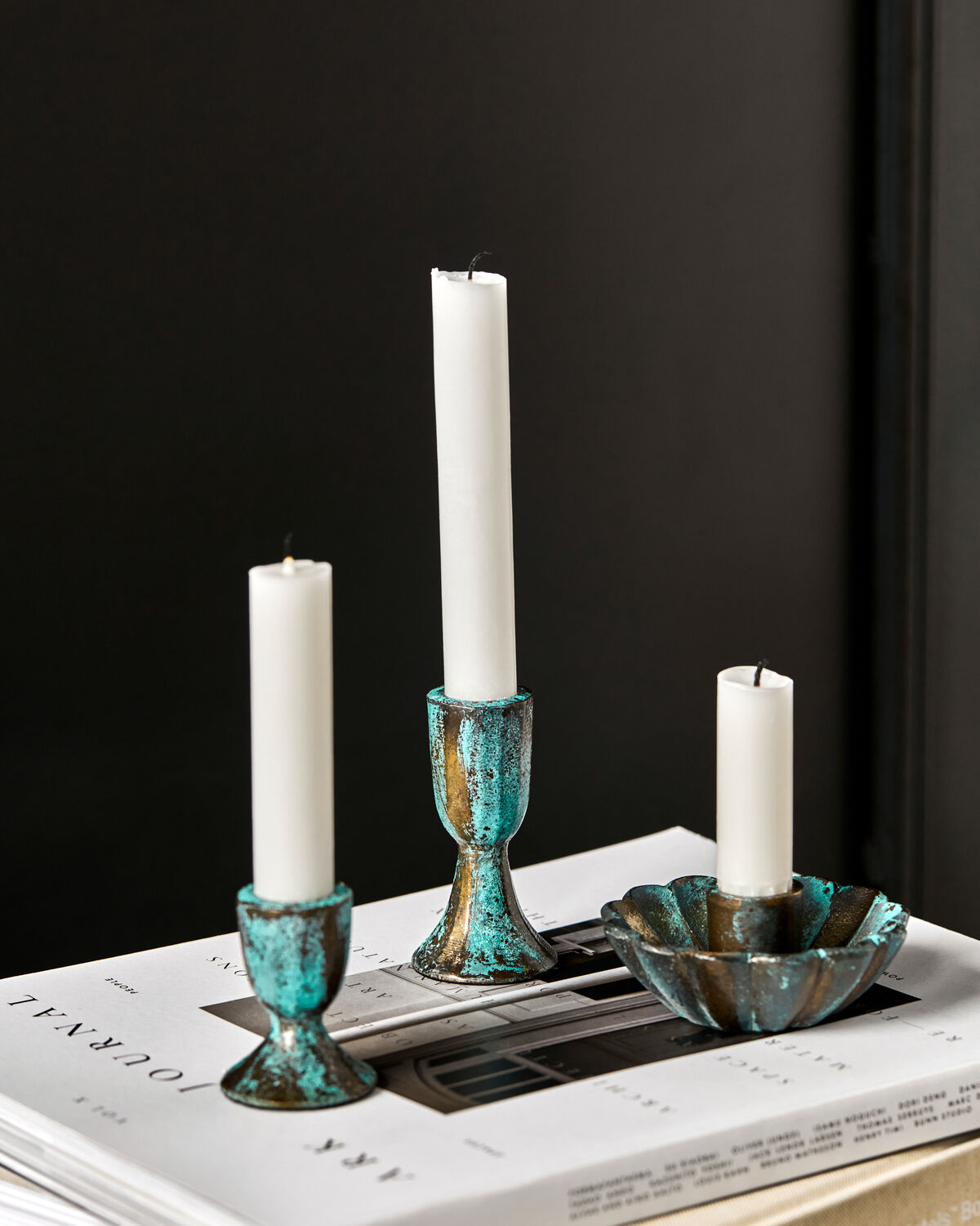 Kerzenständer, HDCupa, Antikes Grün in Antikes Grün präsentiert im Onlineshop von KAQTU Design AG. Kerzenständer ist von House Doctor