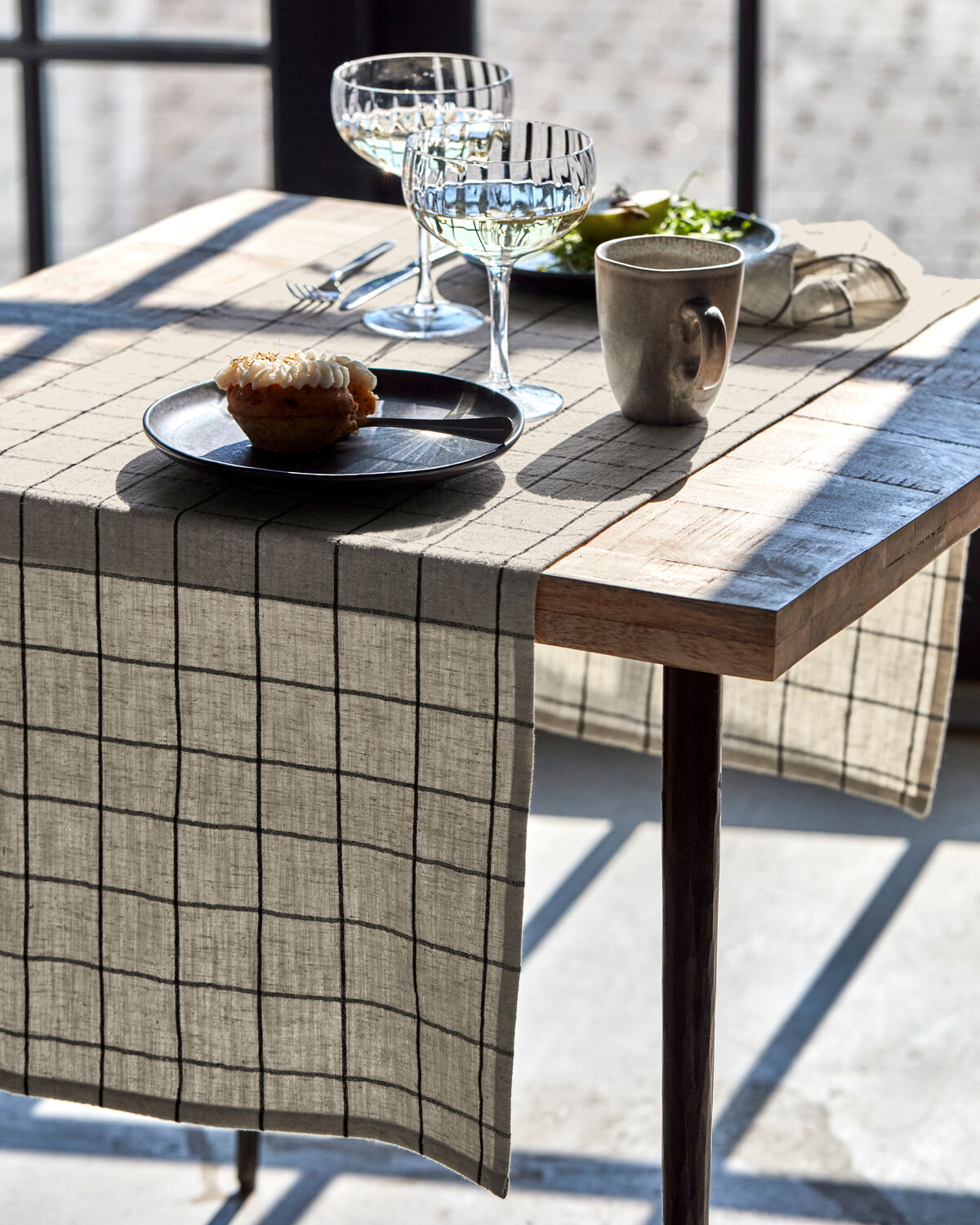 Tischläufer, HDJoin, Schwarz;Off-White in Schwarz, Off-White präsentiert im Onlineshop von KAQTU Design AG. Tischdecke ist von House Doctor