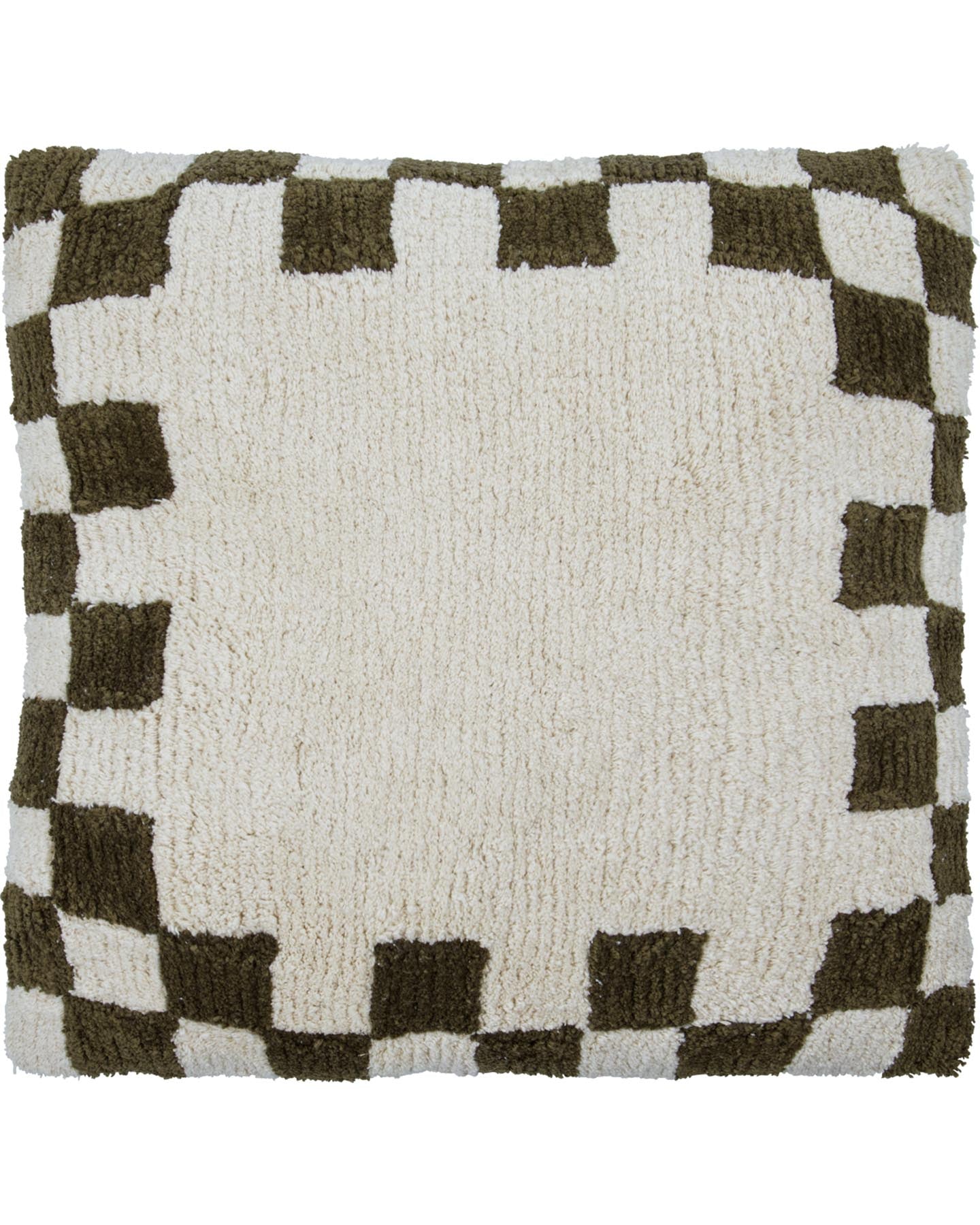 Pillow reference, Hdchess, green; off-White