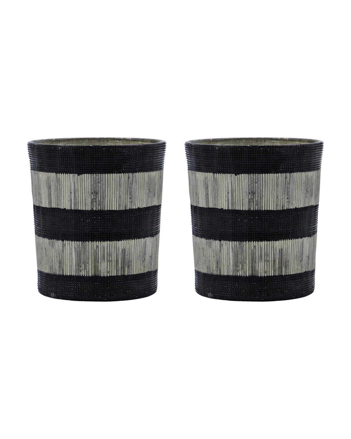 Teelichthalter, HDStripe, Schwarz,Off-White in Schwarz, Off-White präsentiert im Onlineshop von KAQTU Design AG. Kerzenständer ist von House Doctor